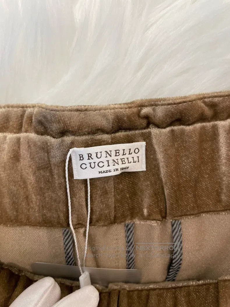Brunello Cucinelli Brunello Cucinelli Military Green Beige Cotton Fiber Trous Size 28" / US 6 / IT 42 - 6 Thumbnail