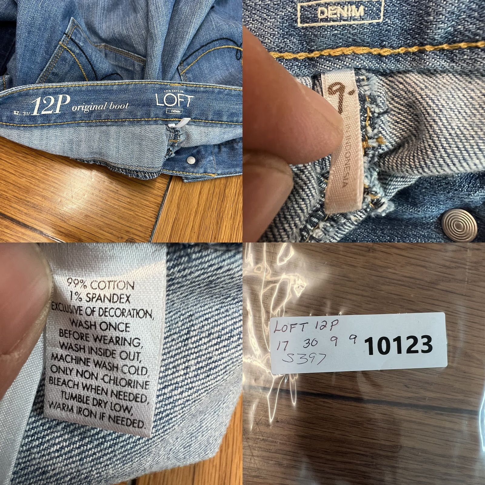 Loft LOFT Jeans Bootcut Denim Womens Size 12P Blue Stretch Size 34" / US 12 / IT 48 - 8 Thumbnail