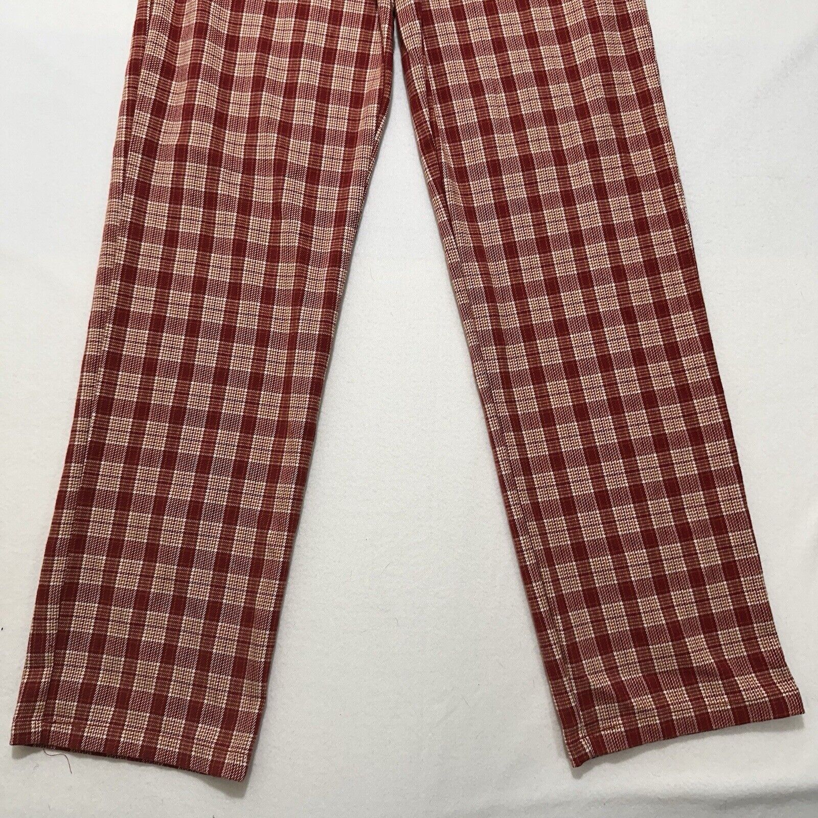 Brandy Melville Brandy Melville One Size Red Plaid High Rise Tilden Pants Size 24" / US 00 / IT 34 - 3 Thumbnail