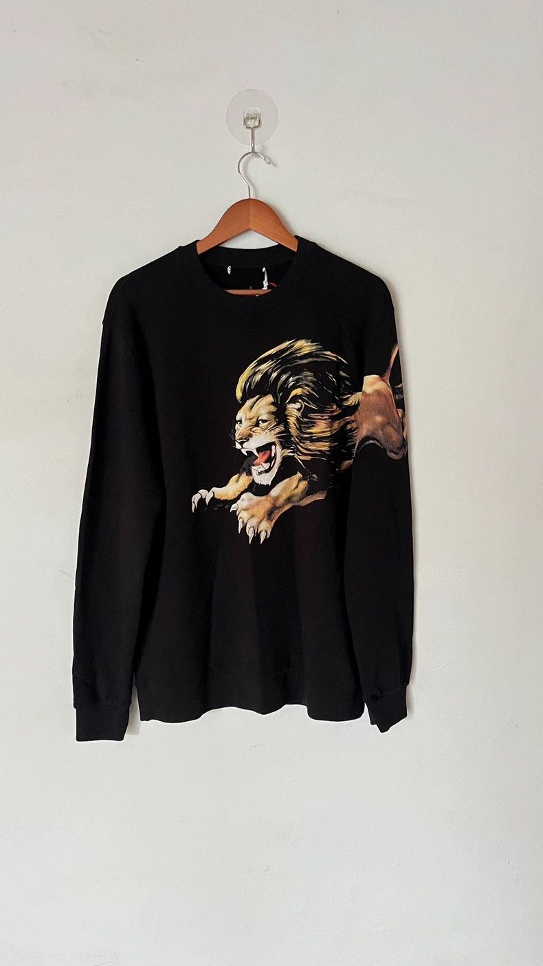 Givenchy Givenchy Black Lion Print Long Sleeve Hoodie, Size L