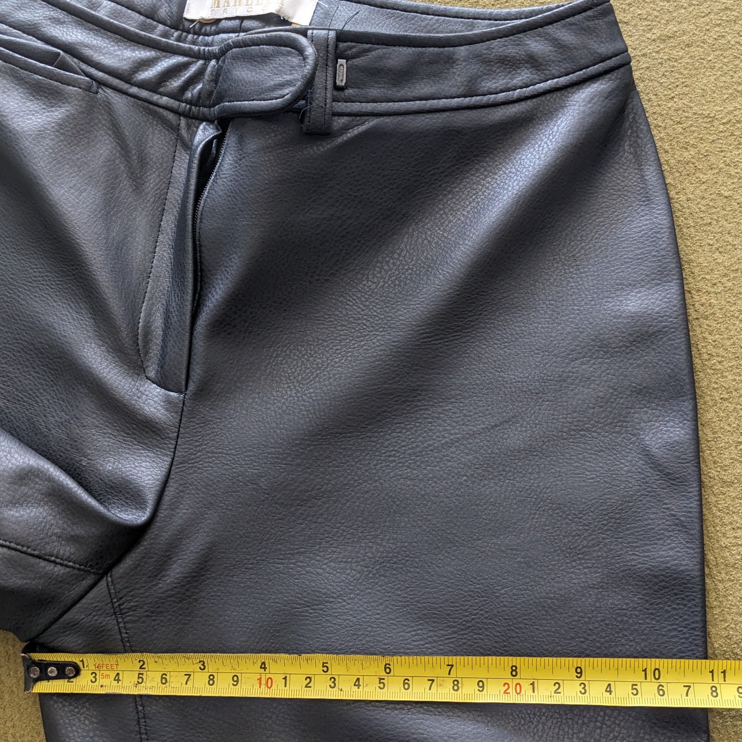 Other Vintage MARELLA TRICOT Luxury Brand Leather Pants Size US 28 / EU 44 - 6 Thumbnail