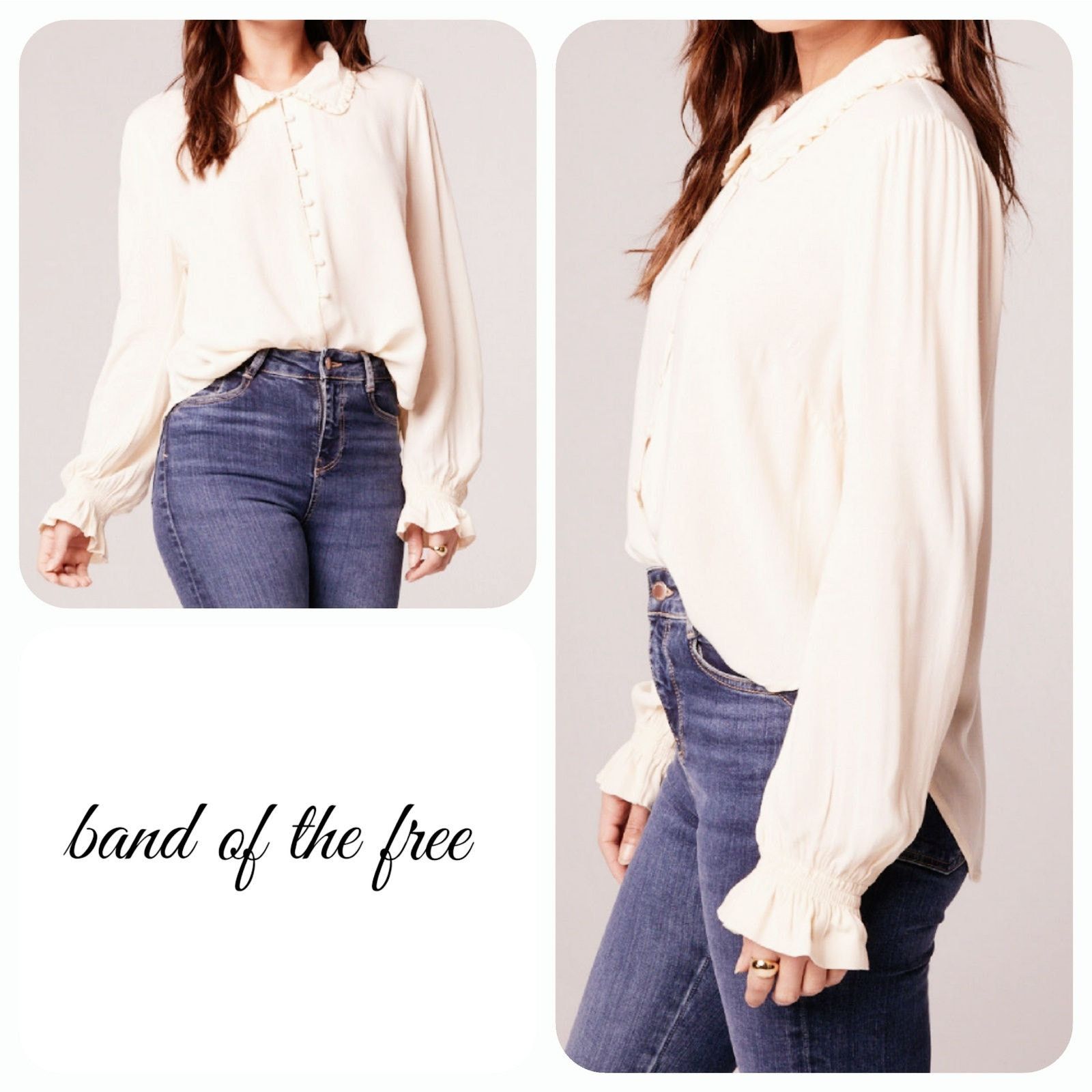 Other NWT B.O.G. Band of the Free Denise Ruffle Collar Top Sz. M Size M / US 6-8 / IT 42-44 - 1 Thumbnail