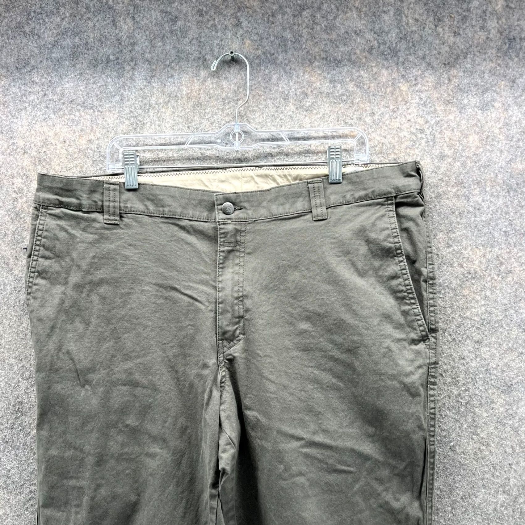 Vintage Columbia Pants Mens 40x32 Regular Khaki Chino Flat Front Straight Inseam 32 Beige Size US 40 / EU 56 - 7 Thumbnail