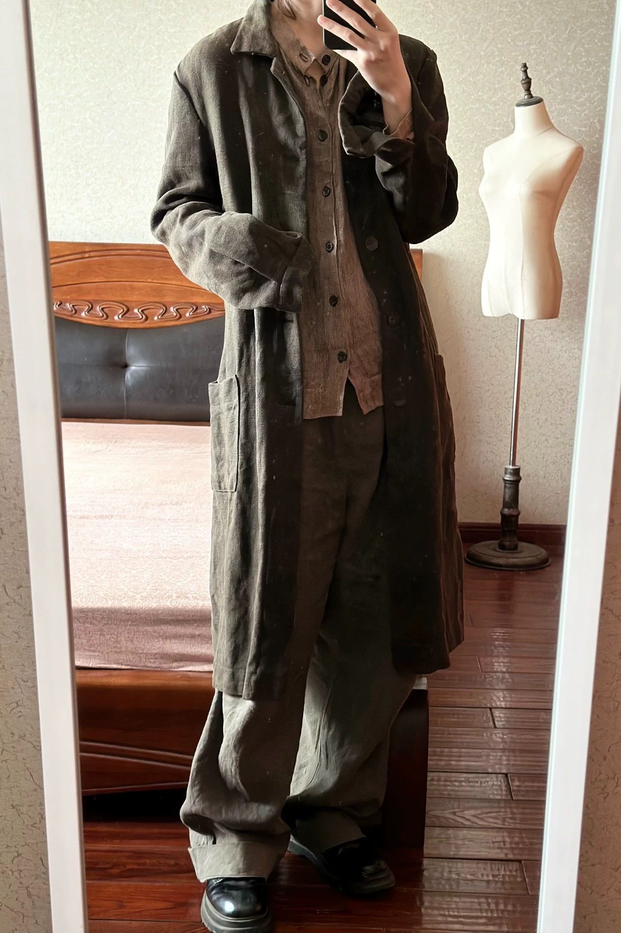 Biek Verstappen Biek Verstappen 00s Handdyed Linen Long Jacket XS 9/10 Size US XS / EU 42 / 0 - 7 Thumbnail
