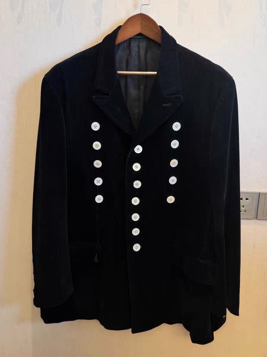 Yohji Yamamoto Yohji Yamamoto Pour Homme AW96 White Button Corduroy Coat Size US M / EU 48-50 / 2 - 2 Thumbnail