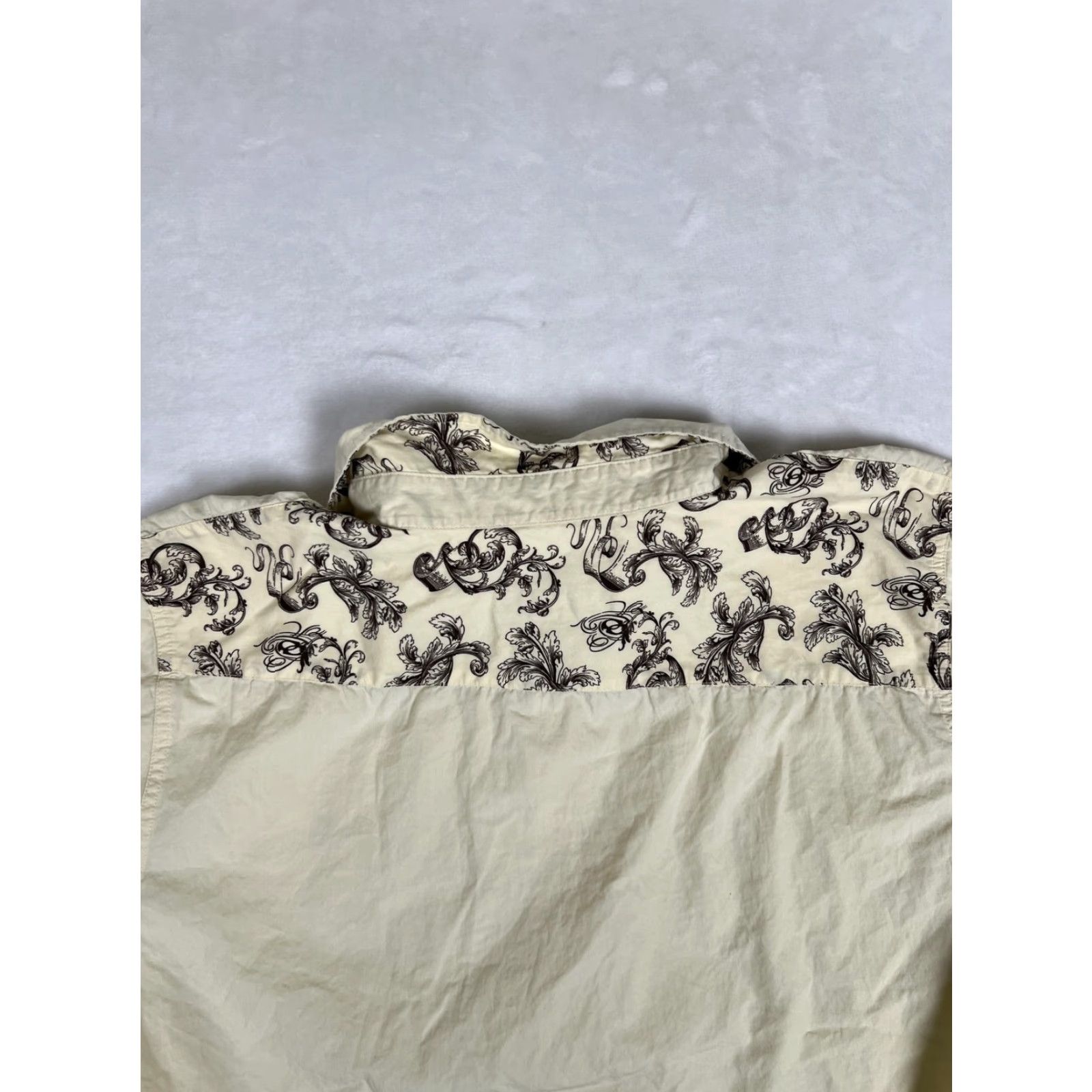 Anchor Blue VINTAGE Anchor Blue Shirt Mens XL Beige Short Sleeve Button Floral Y2K READ Size US XL / EU 56 / 4 - 7 Thumbnail