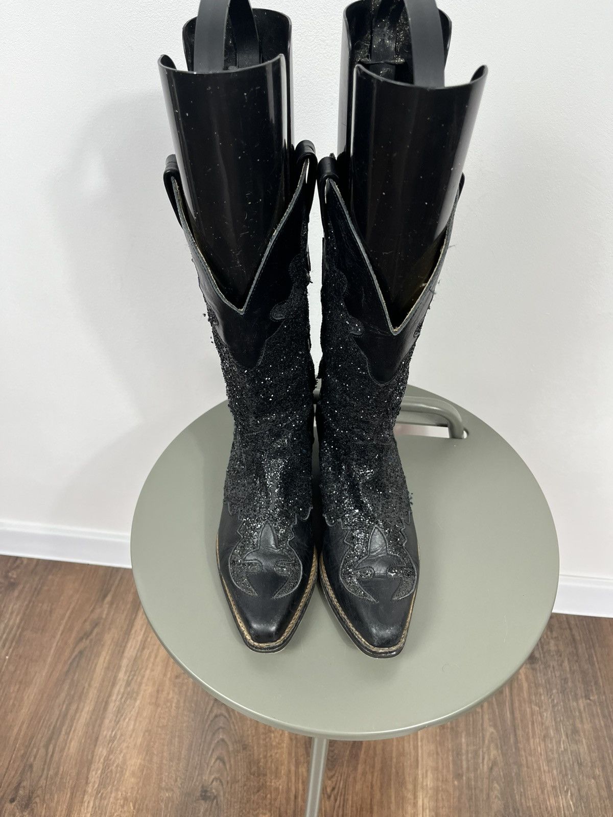 Other Black Glitter Cowboy Boots EU 39 Leather Spain Western Size US 8 / IT 38 - 11 Thumbnail