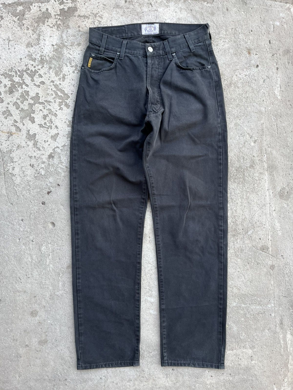 Armani 90s Giorgio Armani Vintage Big Logo Washed Jeans Denim Y2K Size US 30 / EU 46 - 2 Thumbnail