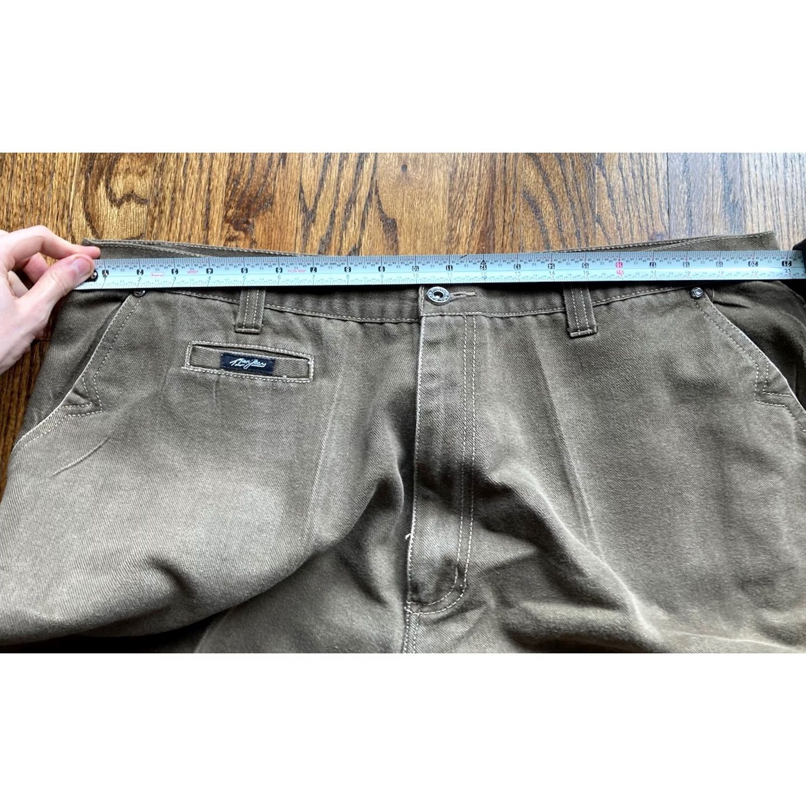 Karl Kani VINTAGE Karl Kani Jeans Baggy 40x31 90s Brown Denim Cotton Polyester Men Regular Wide-Leg Pockets 31 Inseam 90s Hip Hop Size 40 Mens Size US 40 / EU 56 - 6 Thumbnail
