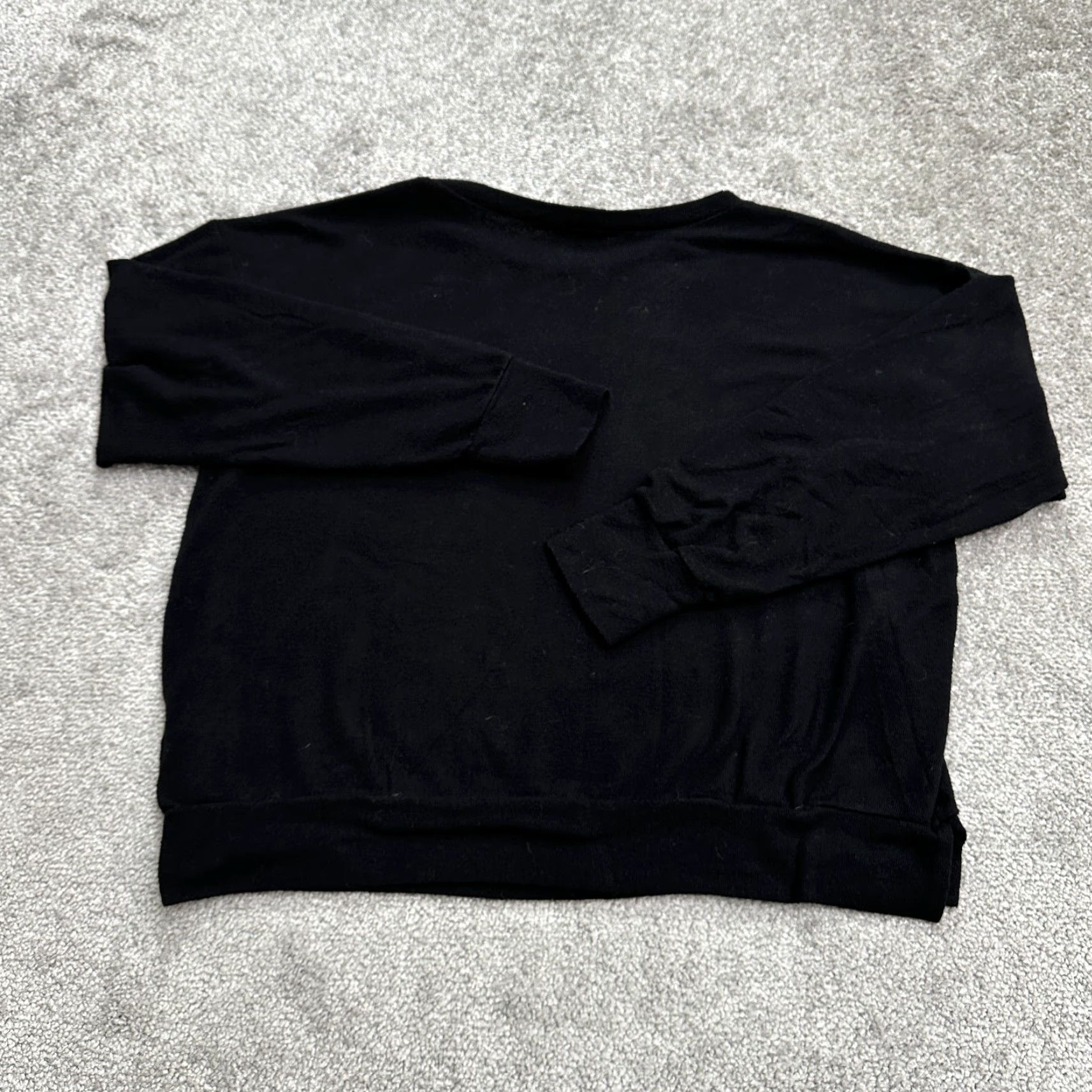 Vintage LNA Pullover Sweater Womens Small Solid Black Crew Neck Lightweight Casual Knit Size S / US 4 / IT 40 - 2 Thumbnail