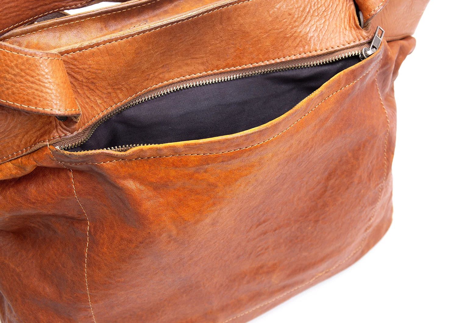 Yohji Yamamoto Yohji Yamamoto Leather Tote Bag Brown Size ONE SIZE - 12 Thumbnail