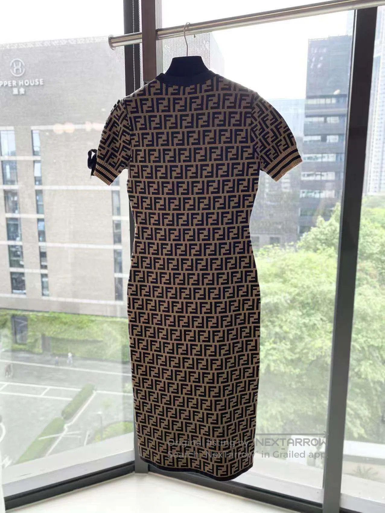 Fendi Fendi Monogram Print Viscose Maxi Dress| Size XS / US 0-2 / IT 36-38 - 3 Thumbnail