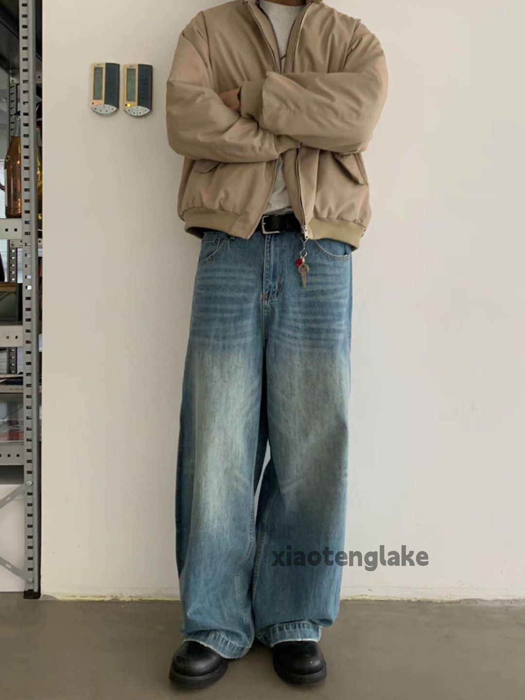 Jean × Vintage washed faded cleanfit yuppie patchwork loose baggy jeans Size US 30 / EU 46 - 3 Thumbnail