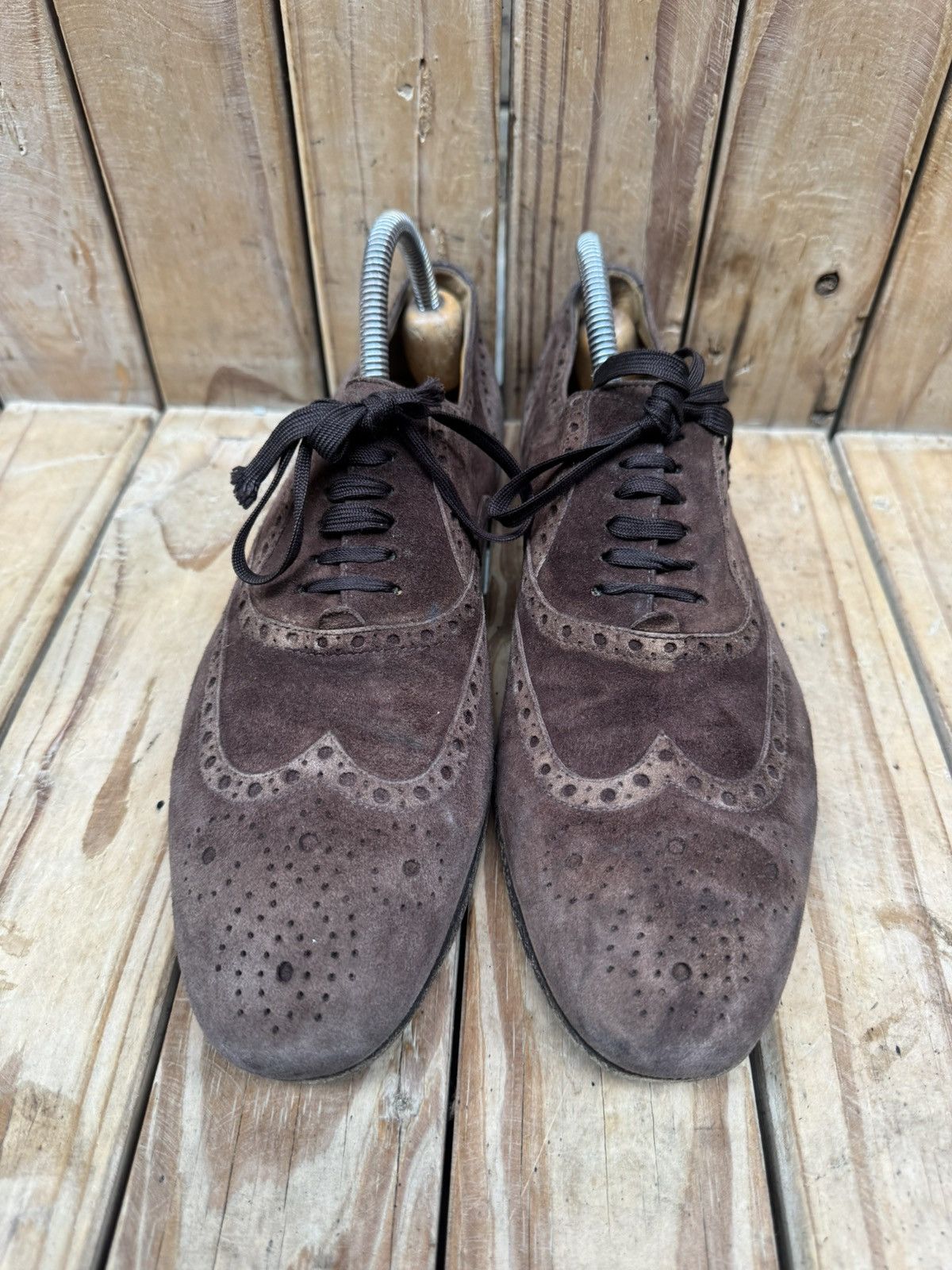Gucci Gucci Brown Men’s suede leather dress shoes UK 6 E Size US 6.5 / EU 39-40 - 6 Thumbnail
