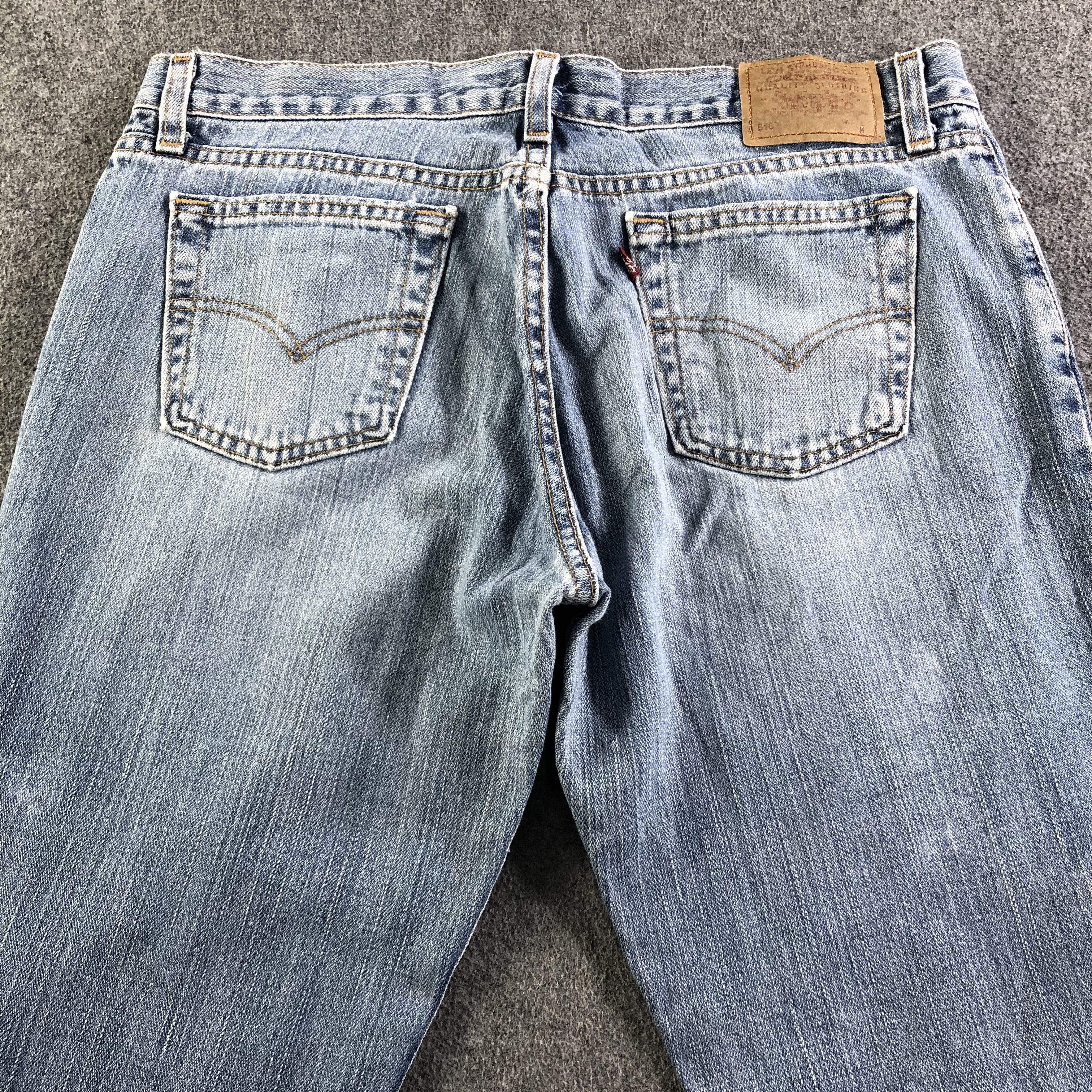 Levi's Vintage Blue Wash Levis 518 Jeans-J3465 Size 35" - 4 Thumbnail