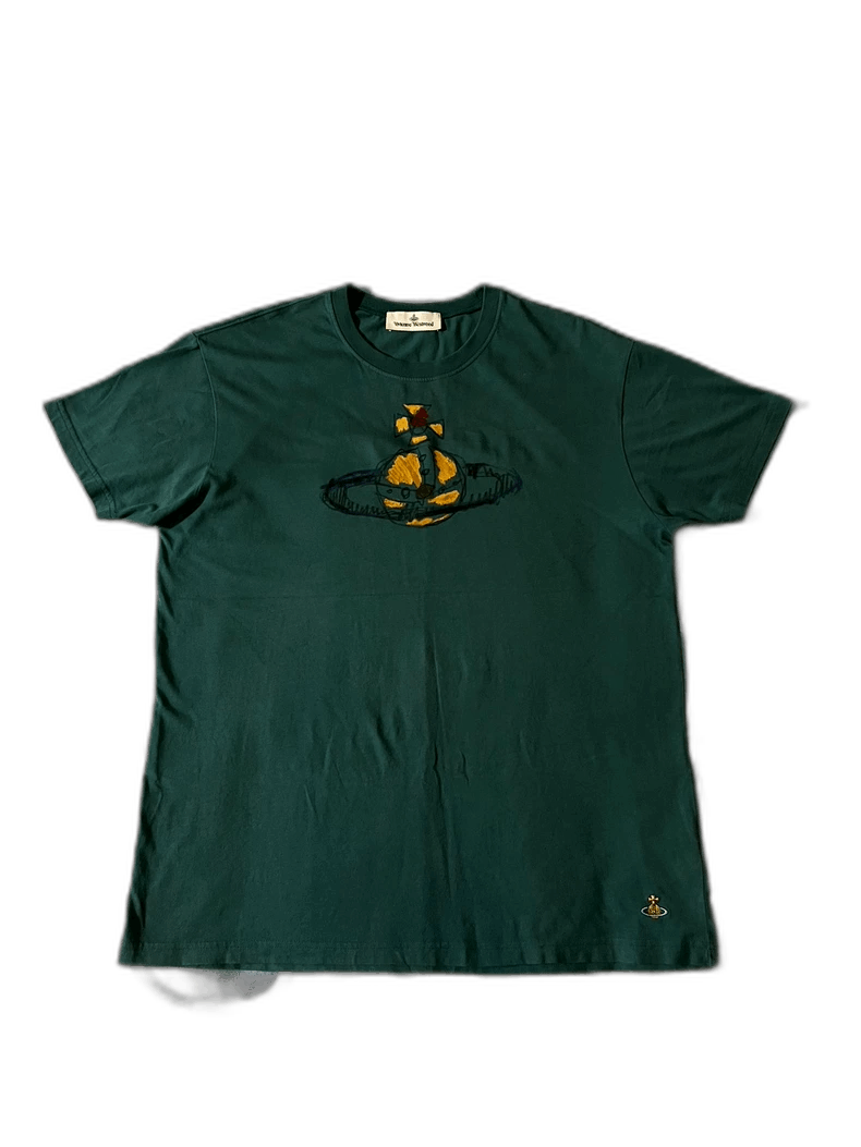 Vivienne Westwood Vivienne Westwood Saturn Embroidered Short Sleeve T-Shirt Size US XL / EU 56 / 4 - 7 Thumbnail