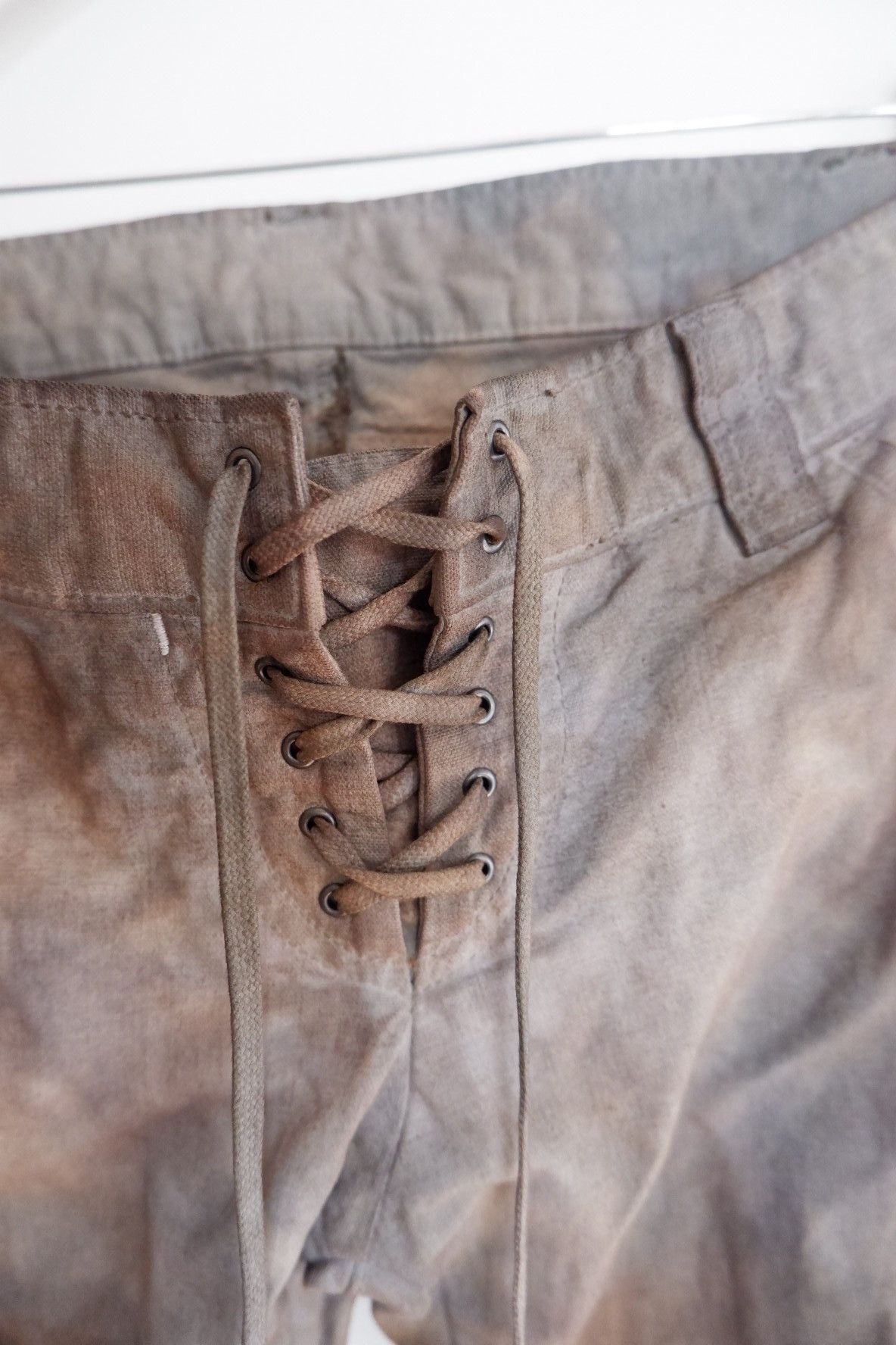 If Six Was Nine Mudwash Vintage Marginal Glamour Laced Up Ethnic Pants Size US 28 / EU 44 - 7 Thumbnail