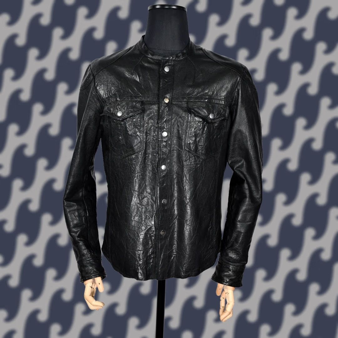 Allsaints All Saints Demon Shirt Jacket Men L Leather Black 58cm Chest 68cm Length Vintage? No Size US L / EU 52-54 / 3 - 1 Thumbnail