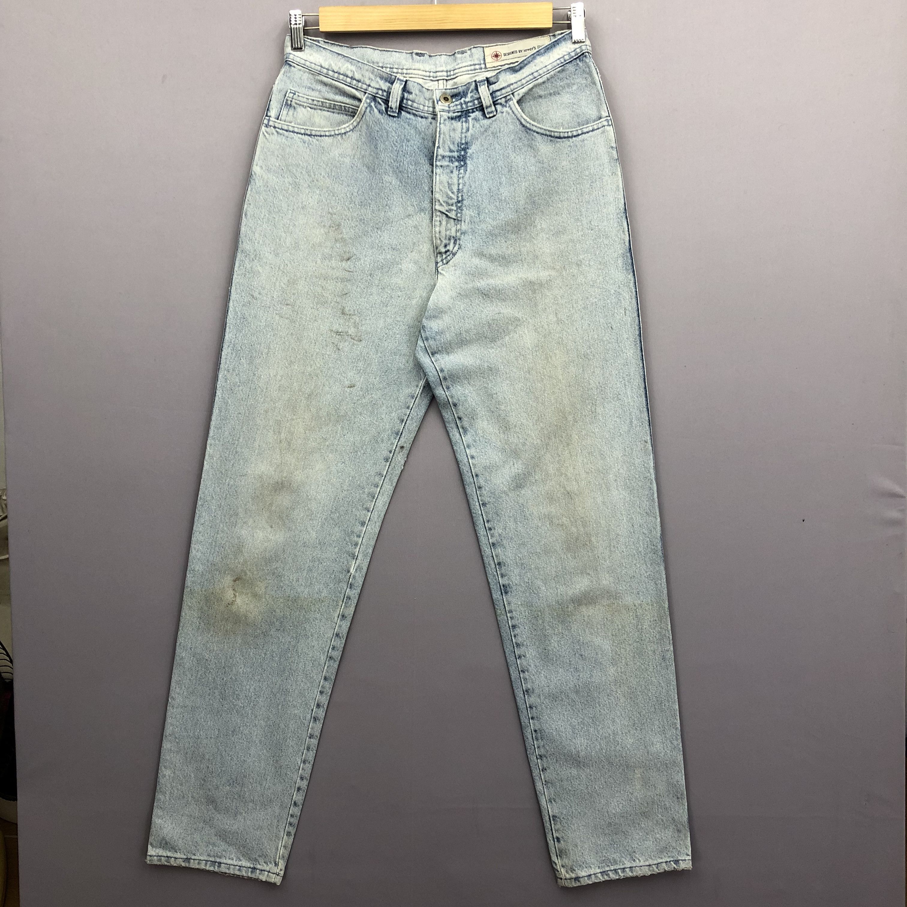 Japanese Brand Vintage Lever's Italy Jeans Light Wash Faded Denim Pants Size US 32 / EU 48 - 2 Thumbnail