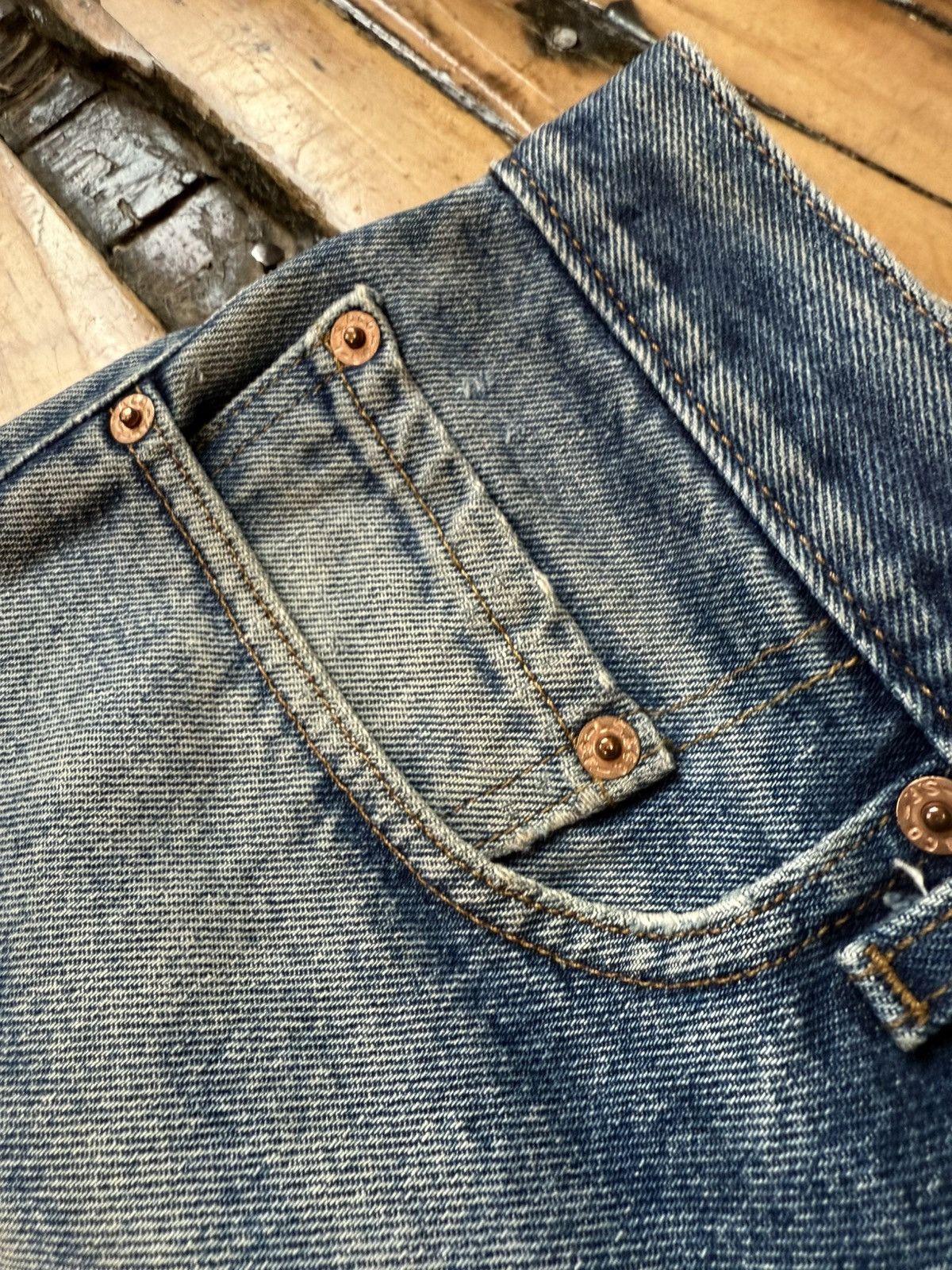 Levi's Vintage Early 2000's Levis 505xx Blue Faded Size US 34 / EU 50 - 5 Thumbnail