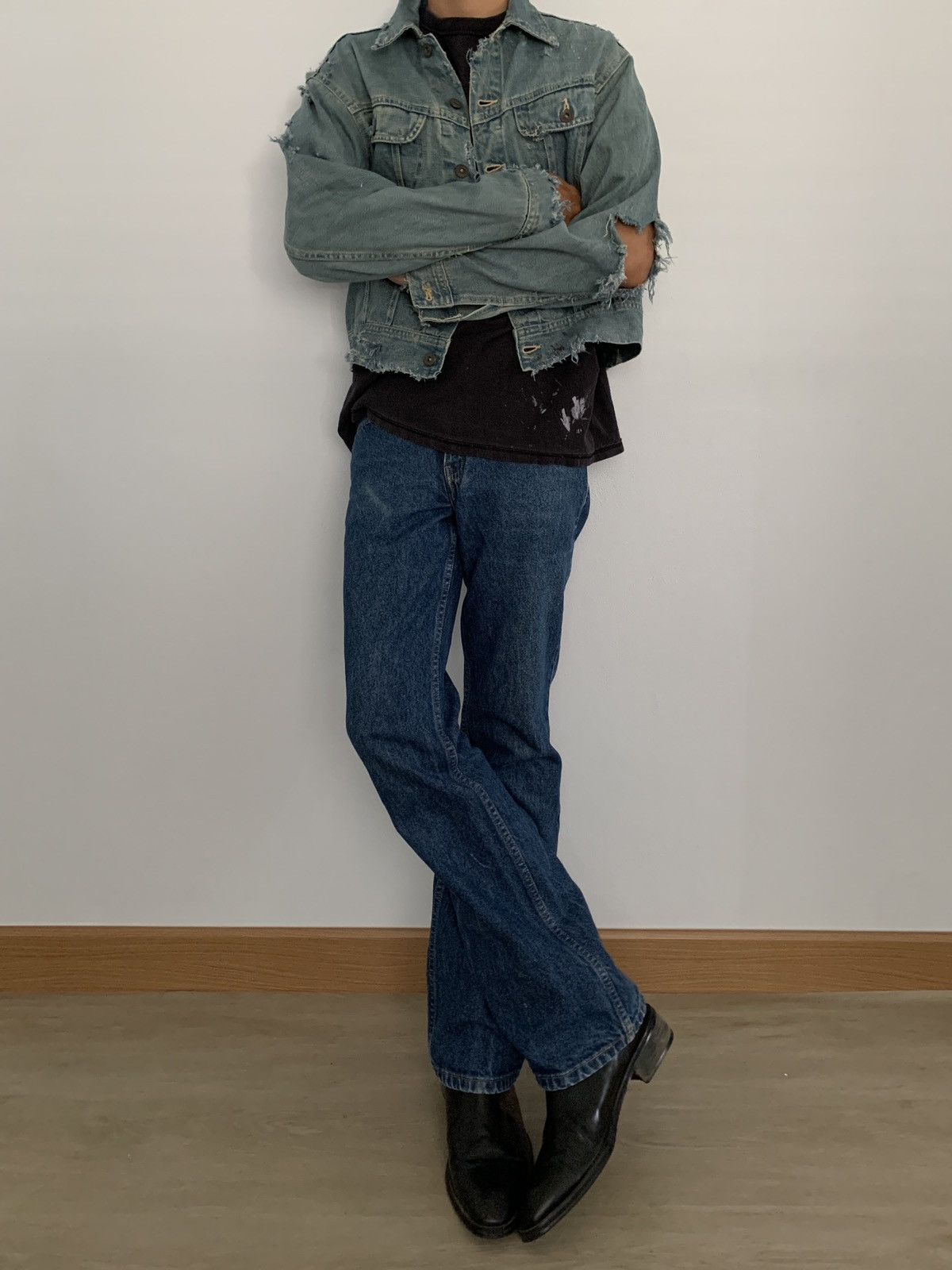 Levi's VINTAGE 90s LEVI'S 517 BOOTCUT JEANS Size US 29 - 1 Thumbnail
