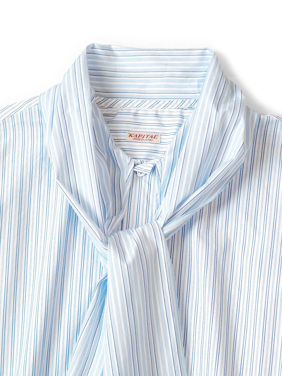 Kapital Kapital Cotton Striped Bow Tie Shirt Size US L / EU 52-54 / 3 - 4 Thumbnail
