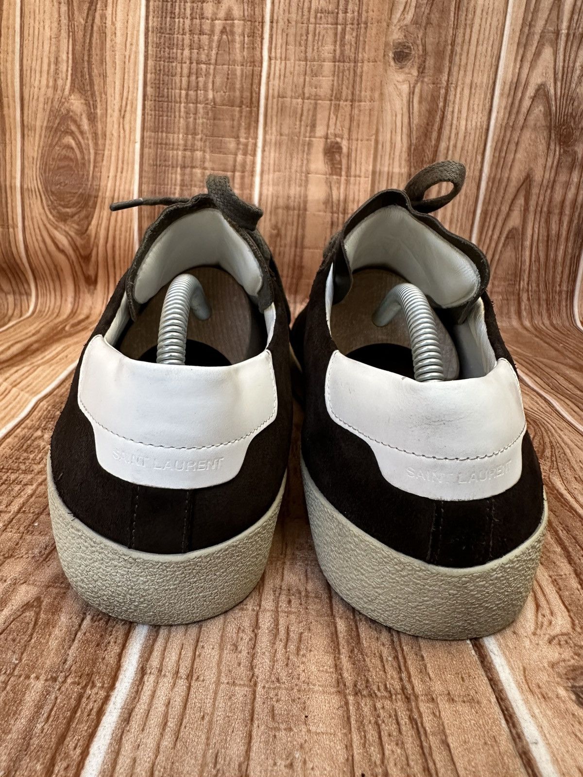 Saint Laurent Paris Saint Laurent HEDI SLI Court Classic Low-Top Suede Trainers Size US 12 / EU 45 - 16 Thumbnail