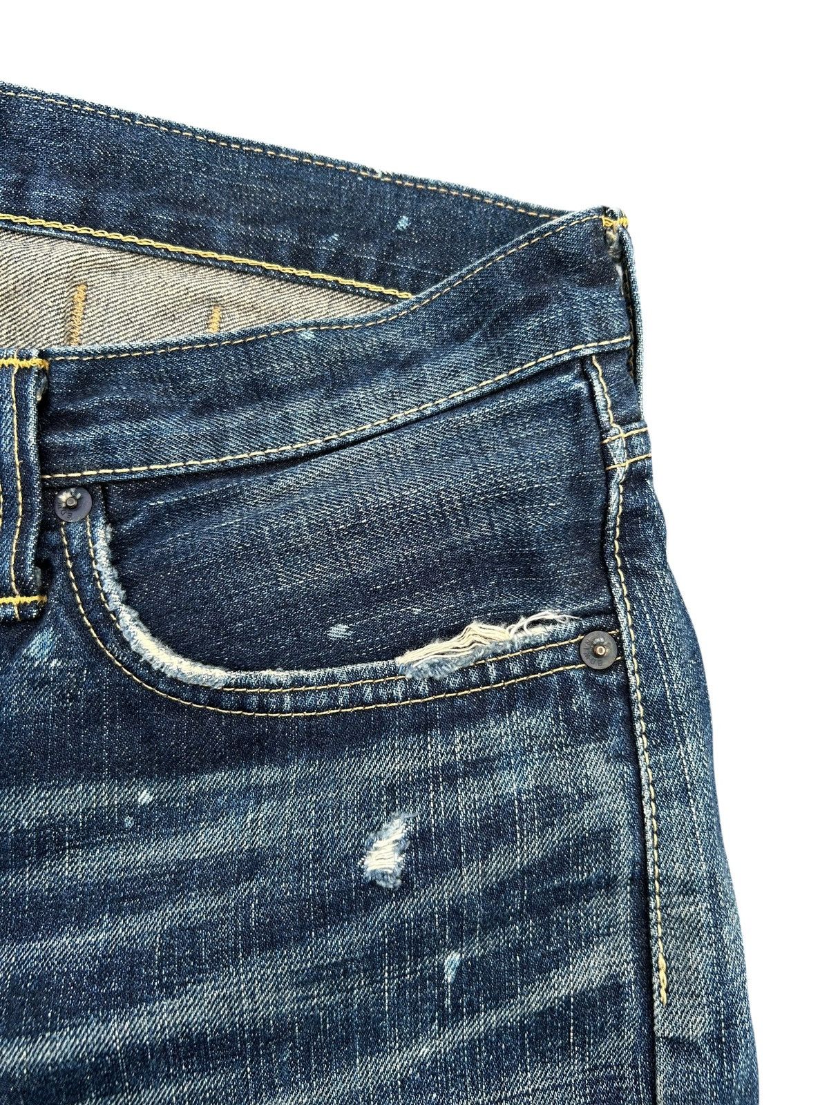 Kapital Vintage Edwin 505ZX Selvedge Buckle Back Repair Denim Jeans Size US 32 / EU 48 - 13 Thumbnail