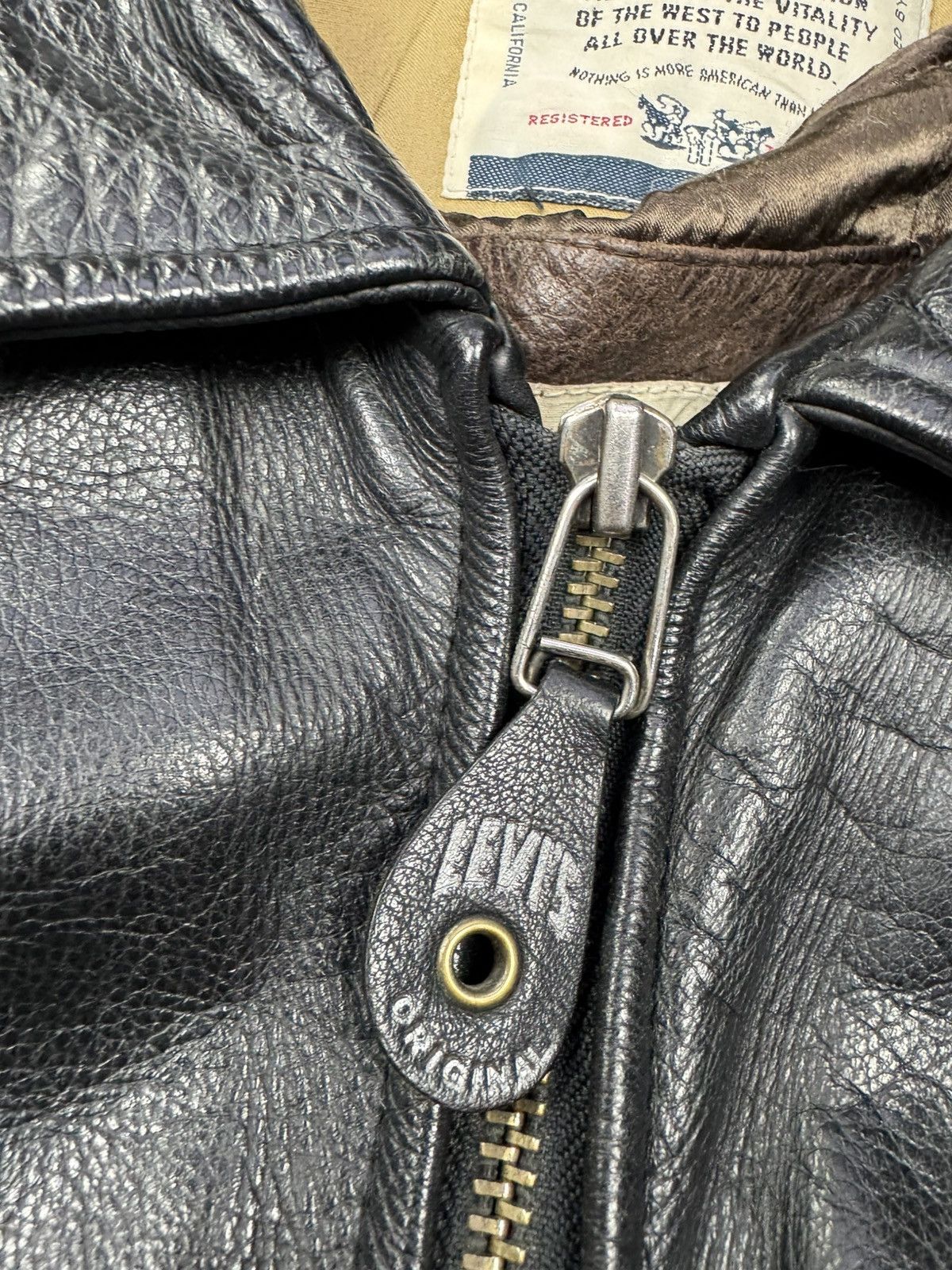 Levi's Vintage Clothing Ultra Rare 🤯 Levi’s Leather Aviator Jacket Size US S / EU 44-46 / 1 - 12 Thumbnail