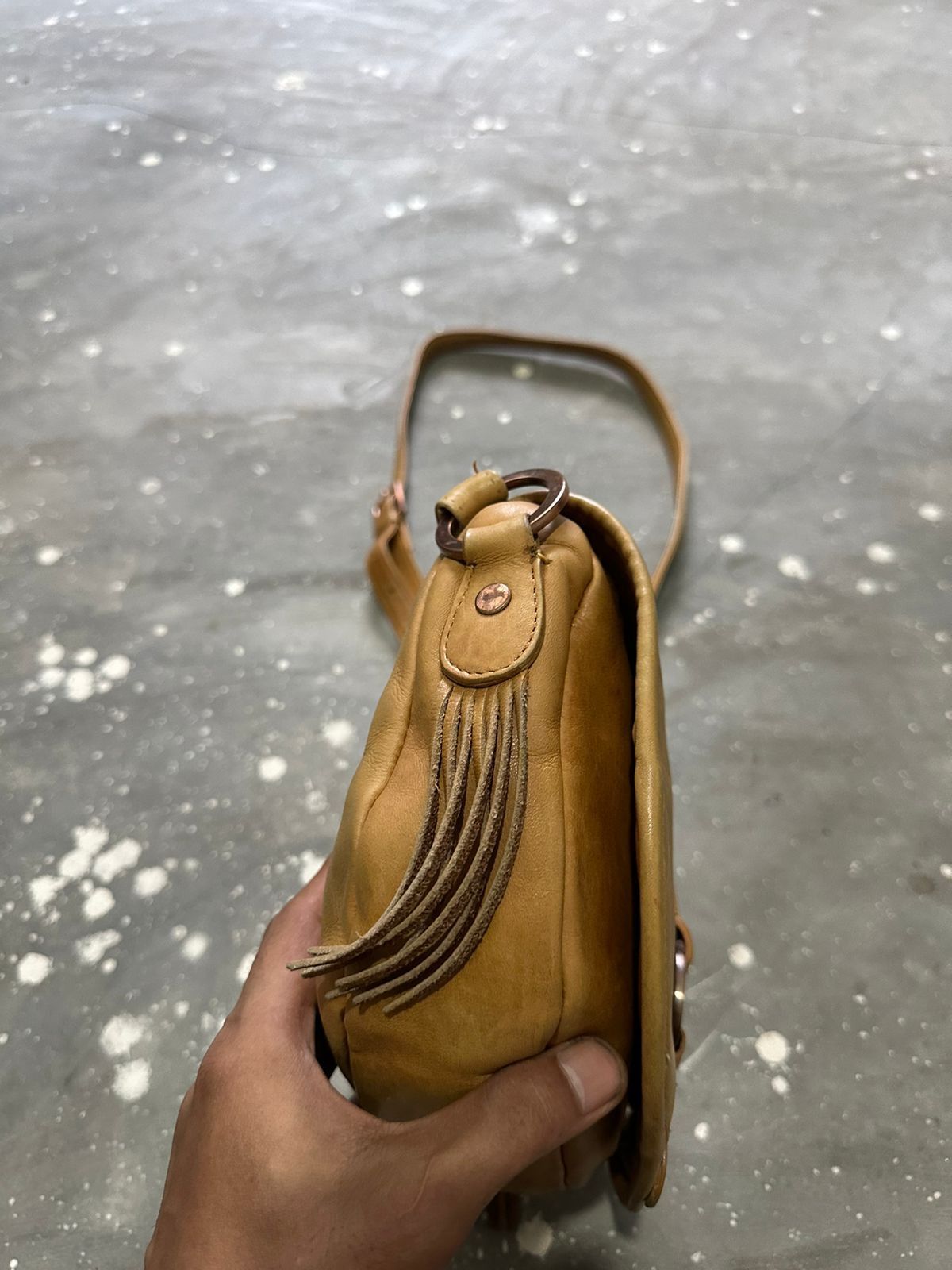 Yohji Yamamoto 🔥Vintage Ysaccs Yohji Yamamoto Leather Crossbody/ Sling bag Size ONE SIZE - 5 Thumbnail