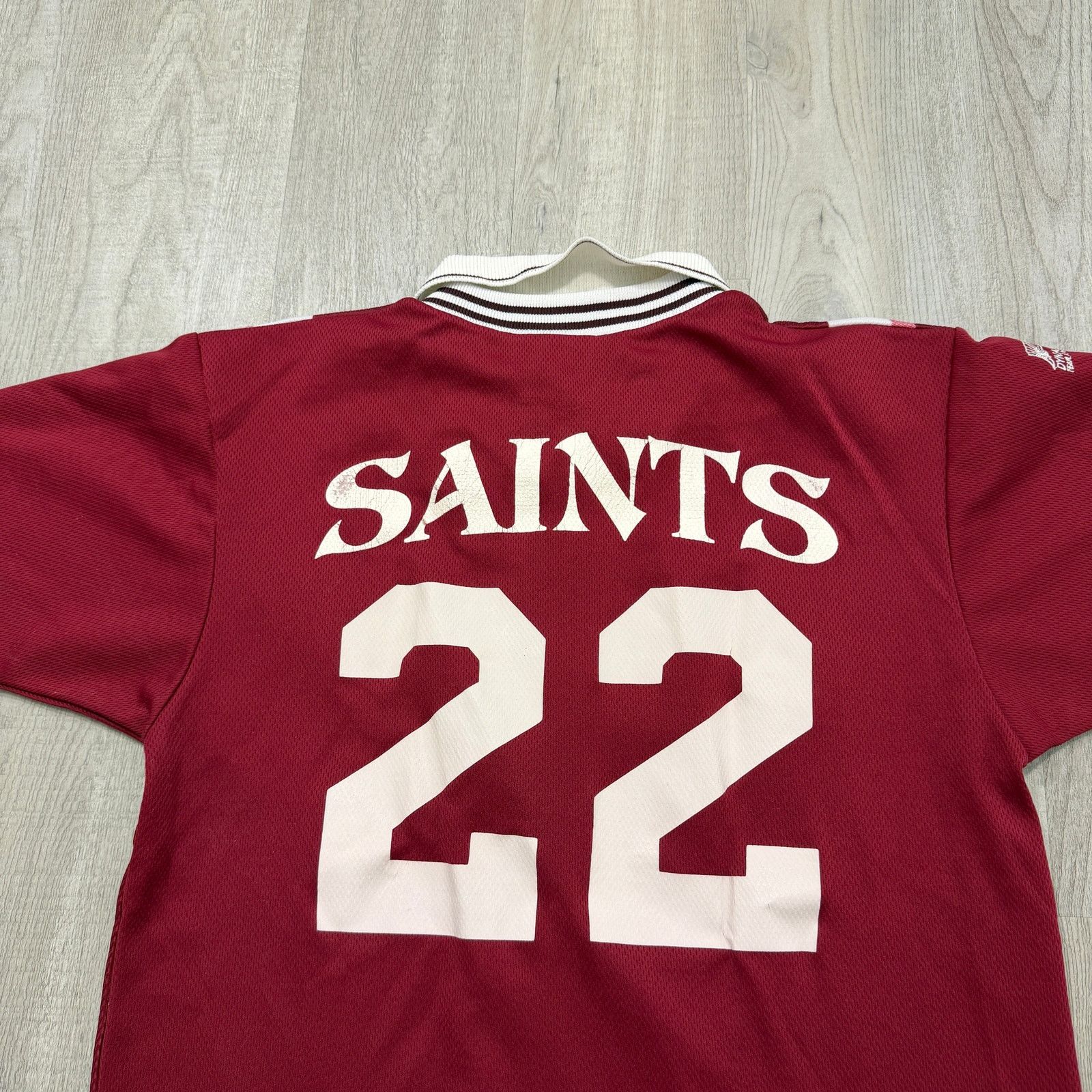 Vintage Vintage Dynamic Soccer Collared Jersey Small Red White 90s Size US S / EU 44-46 / 1 - 6 Thumbnail