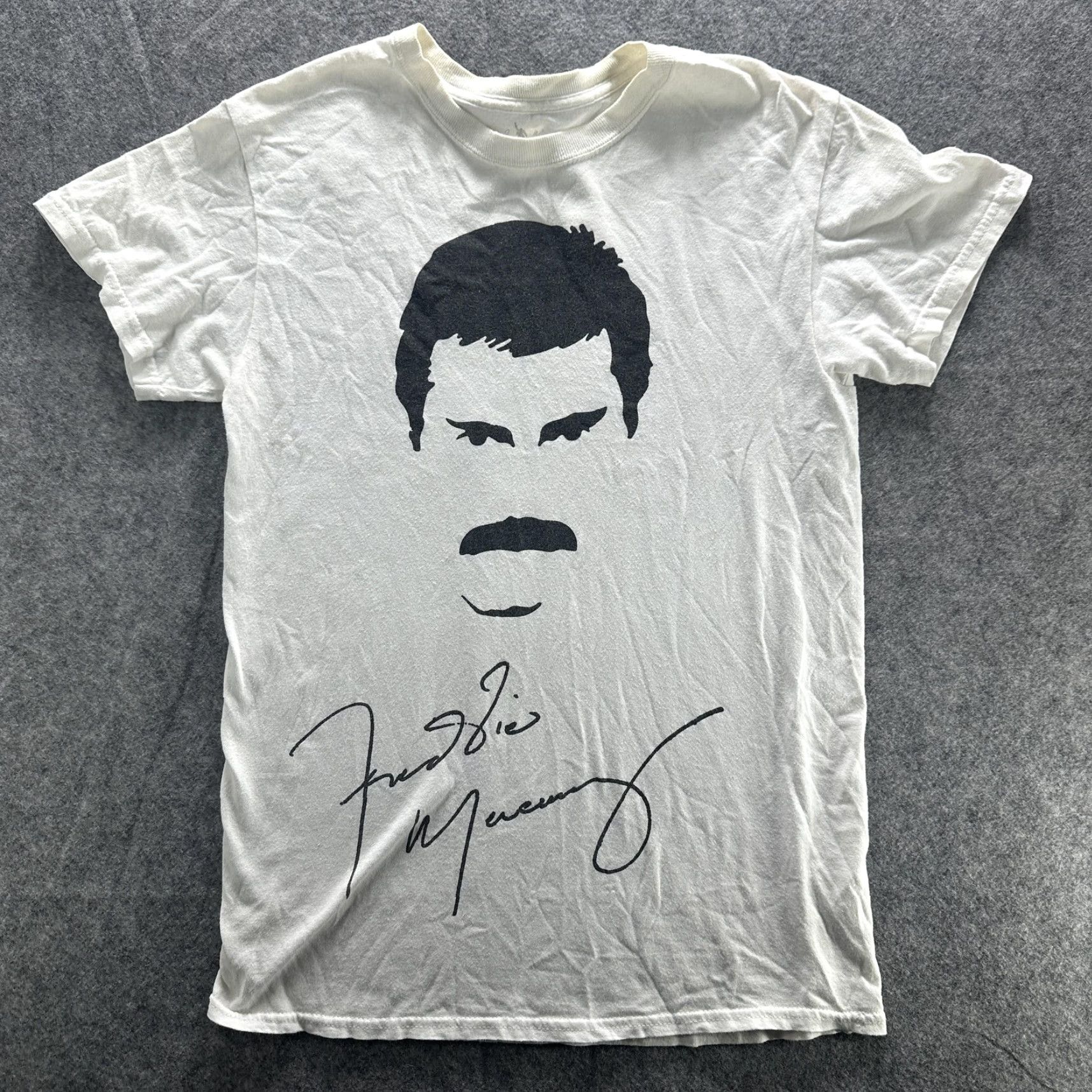 Other Freddie Mercury Shirt Mens Small White Graphic Signature Queen Rock Tee Size US S / EU 44-46 / 1 - 2 Thumbnail