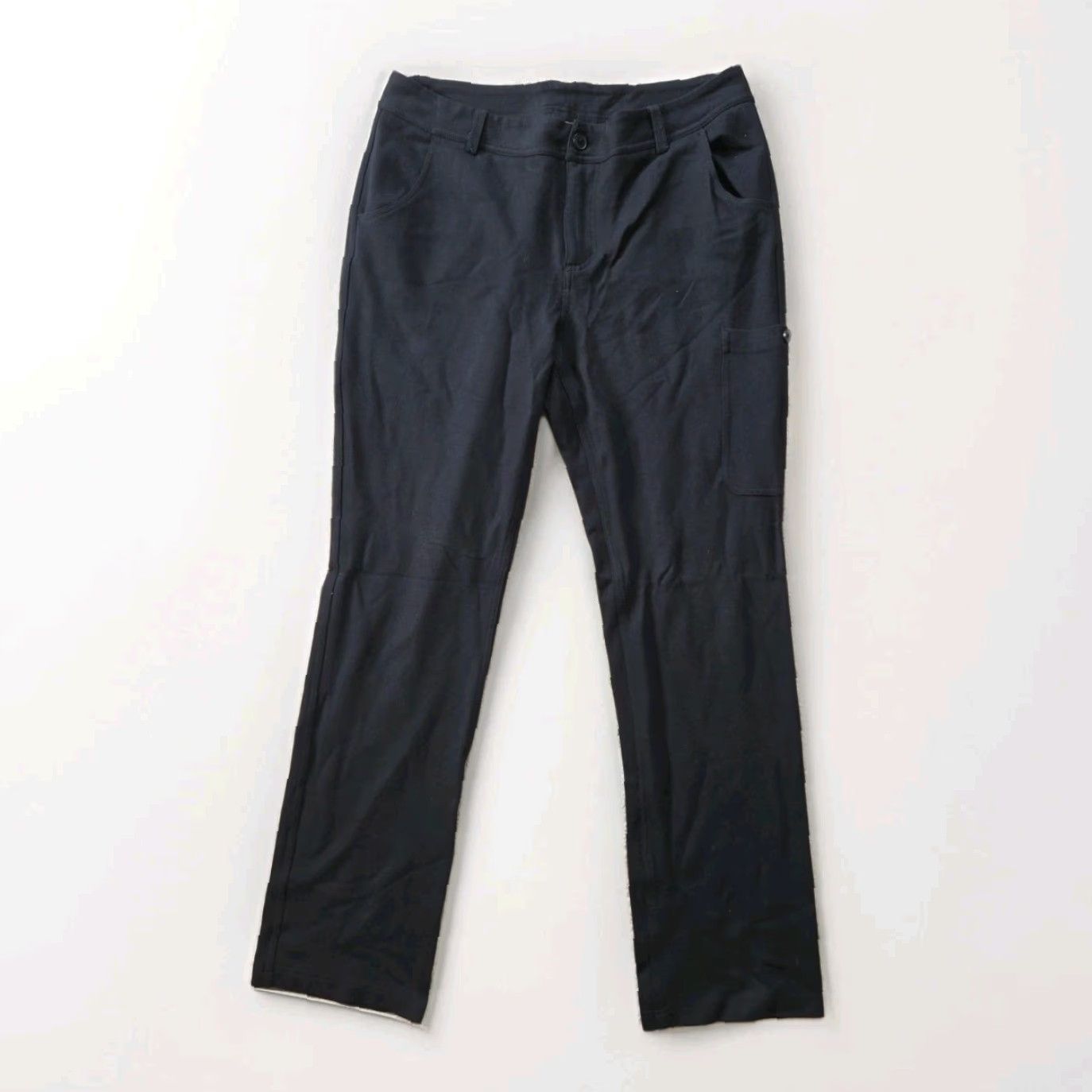 Vintage Duluth Womens Pants Knit Stretch Flat Front Black 12 Regular 34 33 Inseam 11 Rise WearWithAll 94753 Size 34" / US 12 / IT 48 - 2 Thumbnail