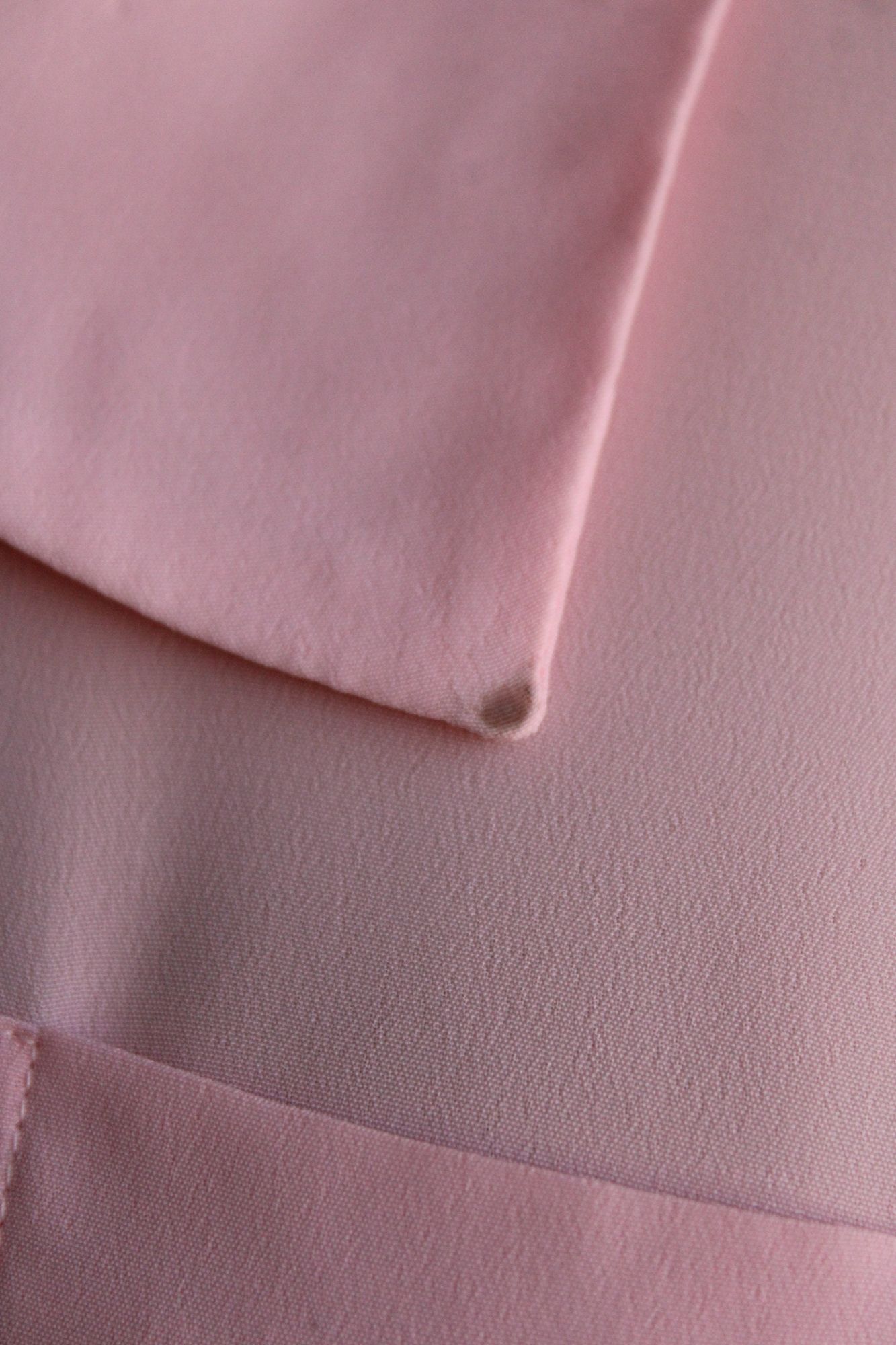 Vintage Vintage 1980s Blouse, Pink Dagger Collar with Pocket, Size 8 Size M / US 6-8 / IT 42-44 - 4 Thumbnail