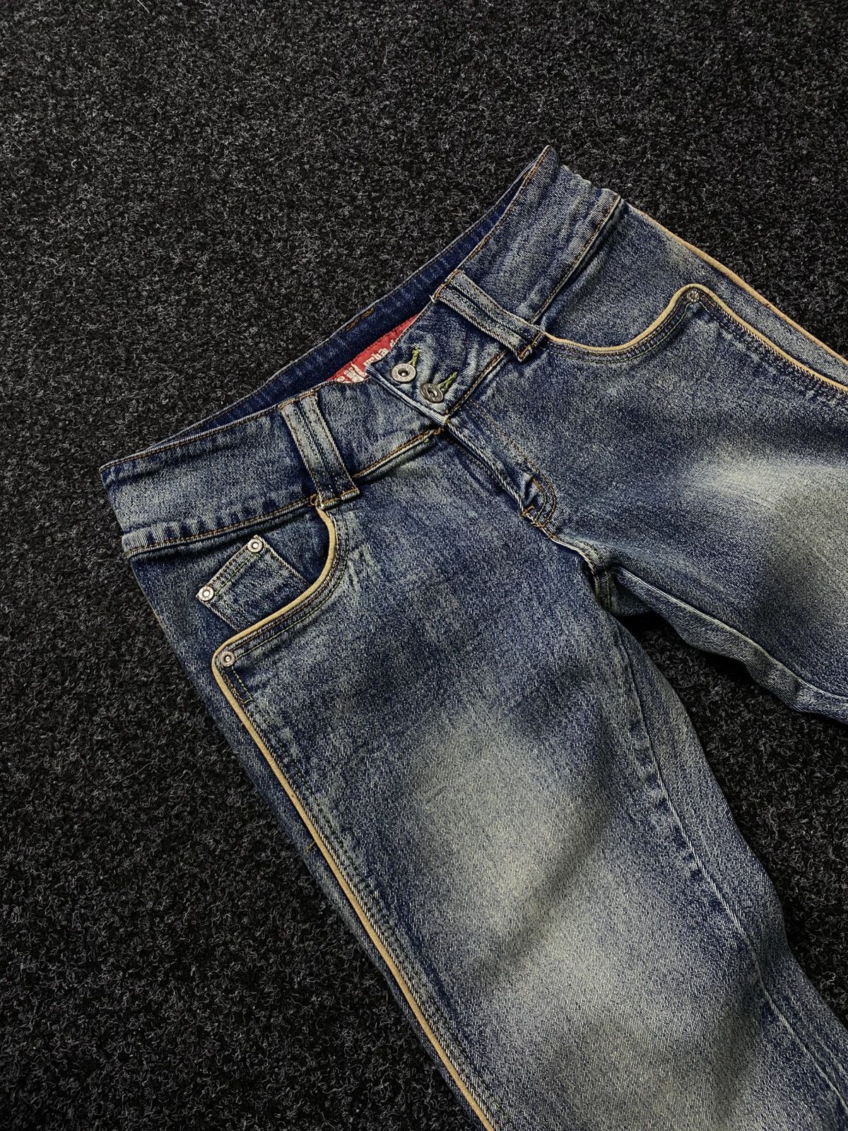 Hysteric Glamour × If Six Was Nine × Le Grande Bleu (L.G.B.) Vintage 90s japan flared mid wash denim y2k style Size 31" - 6 Thumbnail