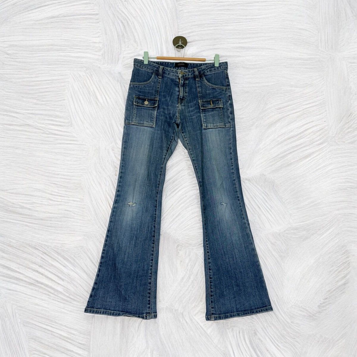 Hysteric Glamour × If Six Was Nine × Japanese Brand FLARE ORIRIN BUSH PANT BOOT CUT DISTRESSED DENIM Size US 30 / EU 46 - 1 Thumbnail