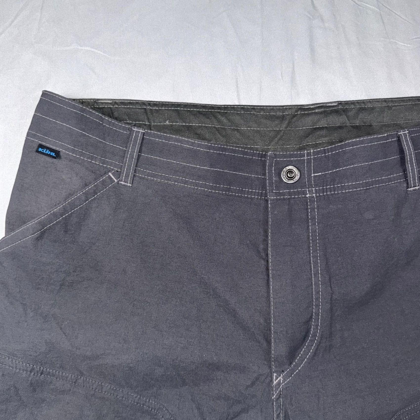 Vintage Kuhl Pants Mens 40x32 Gray Outdoor Hiking Stretch Nylon Khakis Zip Pocket Travel Size US 40 / EU 56 - 5 Thumbnail