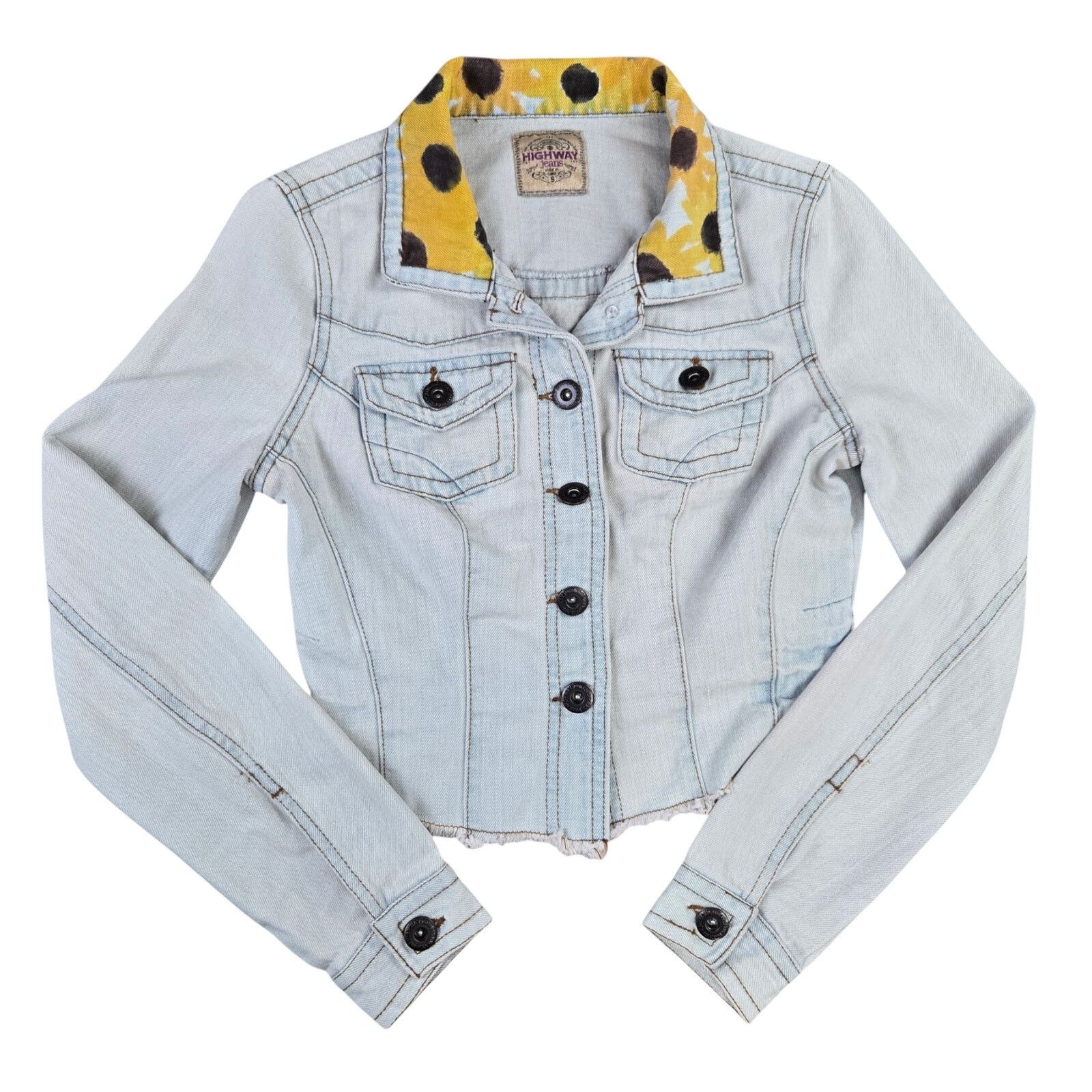 Vintage Y2K Acid Wash Hand Painted Denim Jacket Size Small Size S / US 4 / IT 40 - 2 Thumbnail