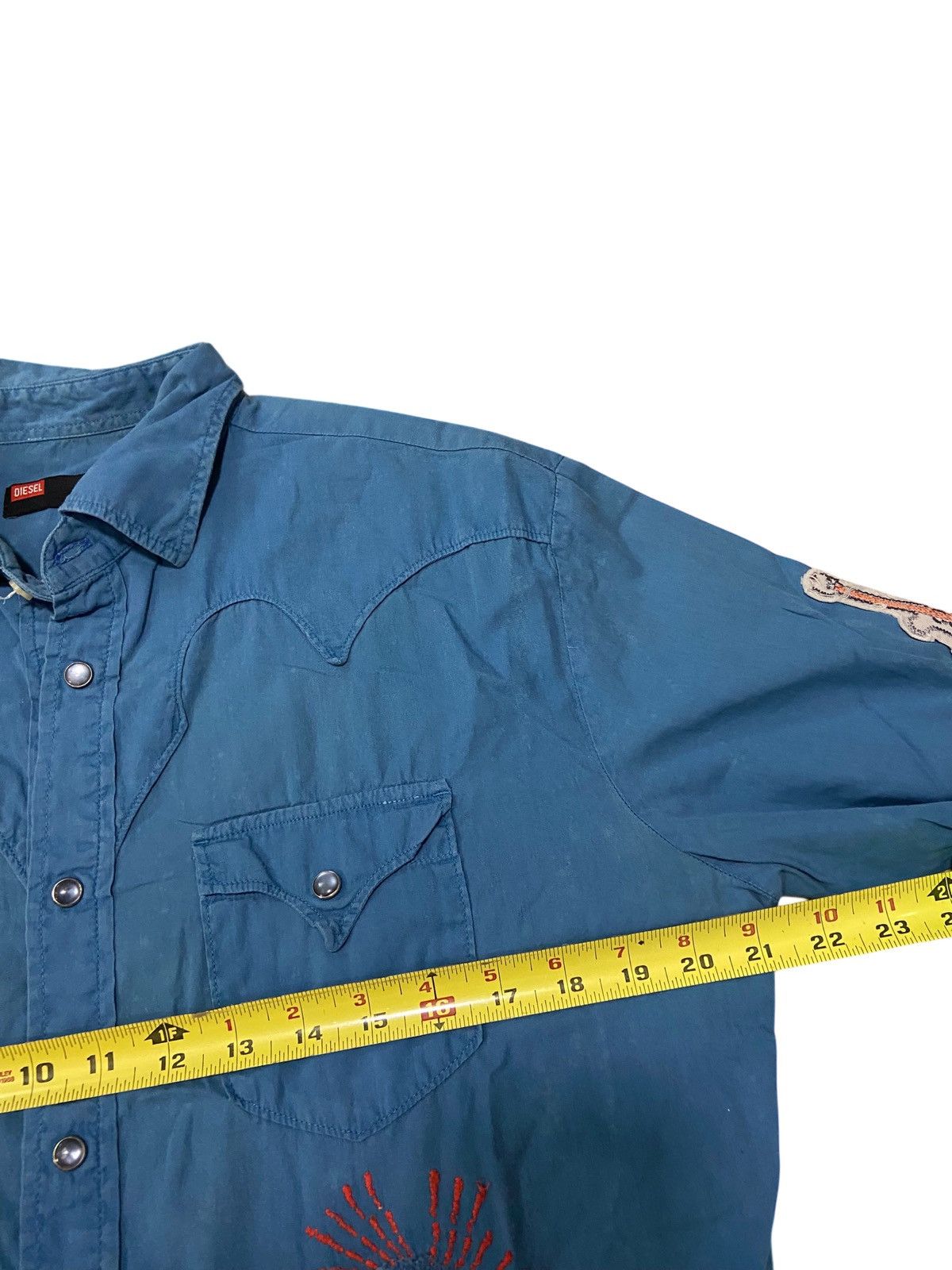Diesel Vintage Diesel Western Pearl Snap Crazy Needle Shirt Size L Size US L / EU 52-54 / 3 - 13 Thumbnail