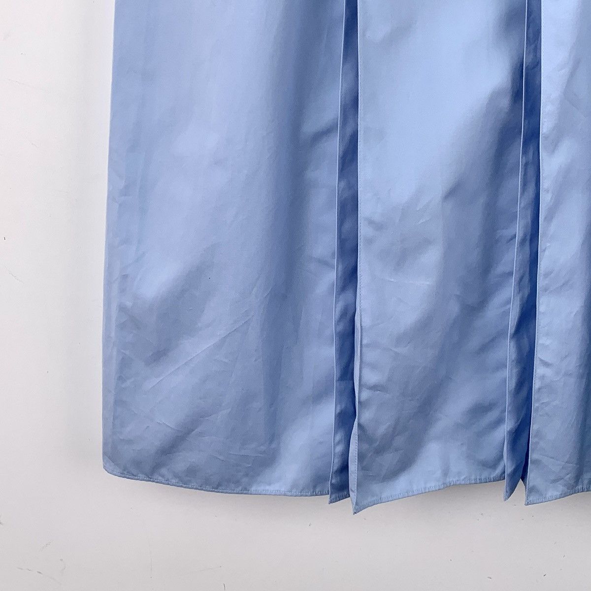 Gucci Gucci Sky Blue Stripe Web Cotton Pleated Long Skirt K26WX Size 27" / US 4 / IT 40 - 4 Thumbnail
