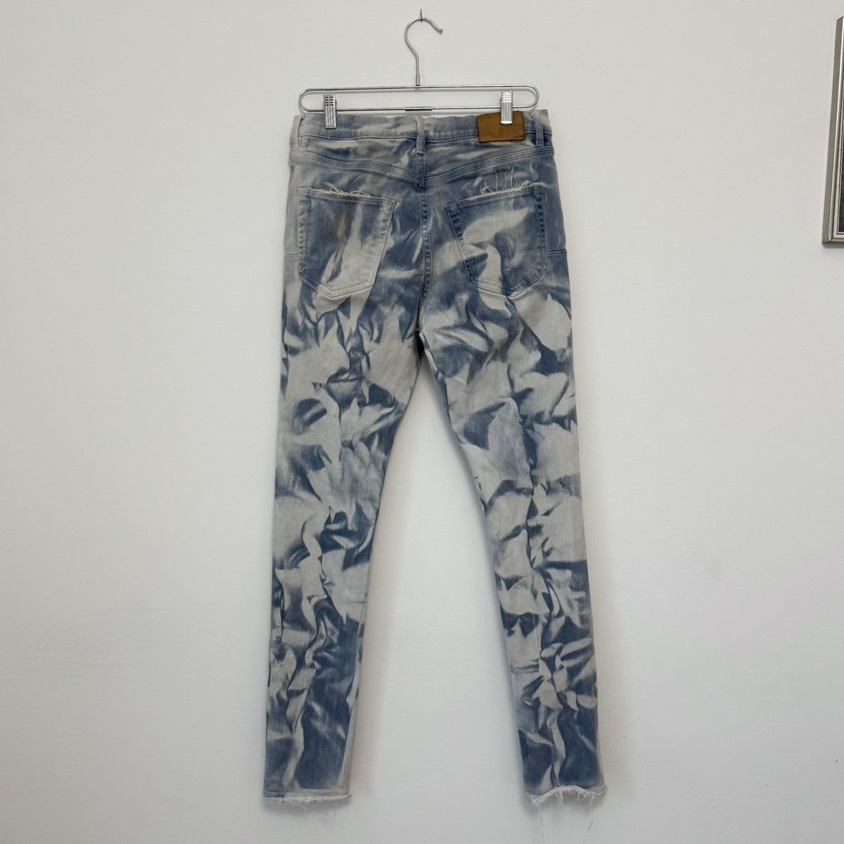 Purple Brand Purple Brand P001 Blue Fatigue Marble Faded Distressed Jeans Size US 31 - 9 Thumbnail