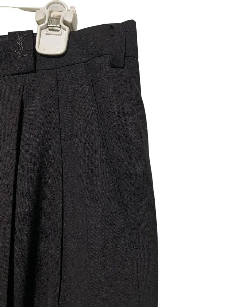 Yves Saint Laurent Vintage Yves Saint Laurent baggy embroidered logo trouser Size US 31 - 4 Thumbnail