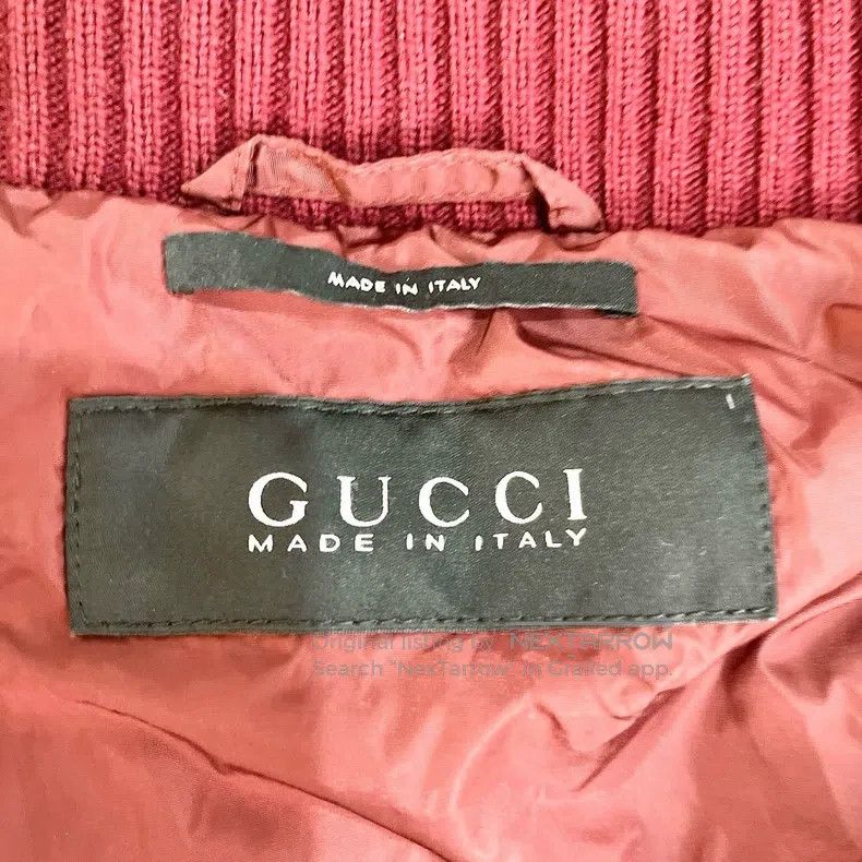 Gucci Gucci Burgundy down hooded vest with leather on the chest Size US S / EU 44-46 / 1 - 7 Thumbnail