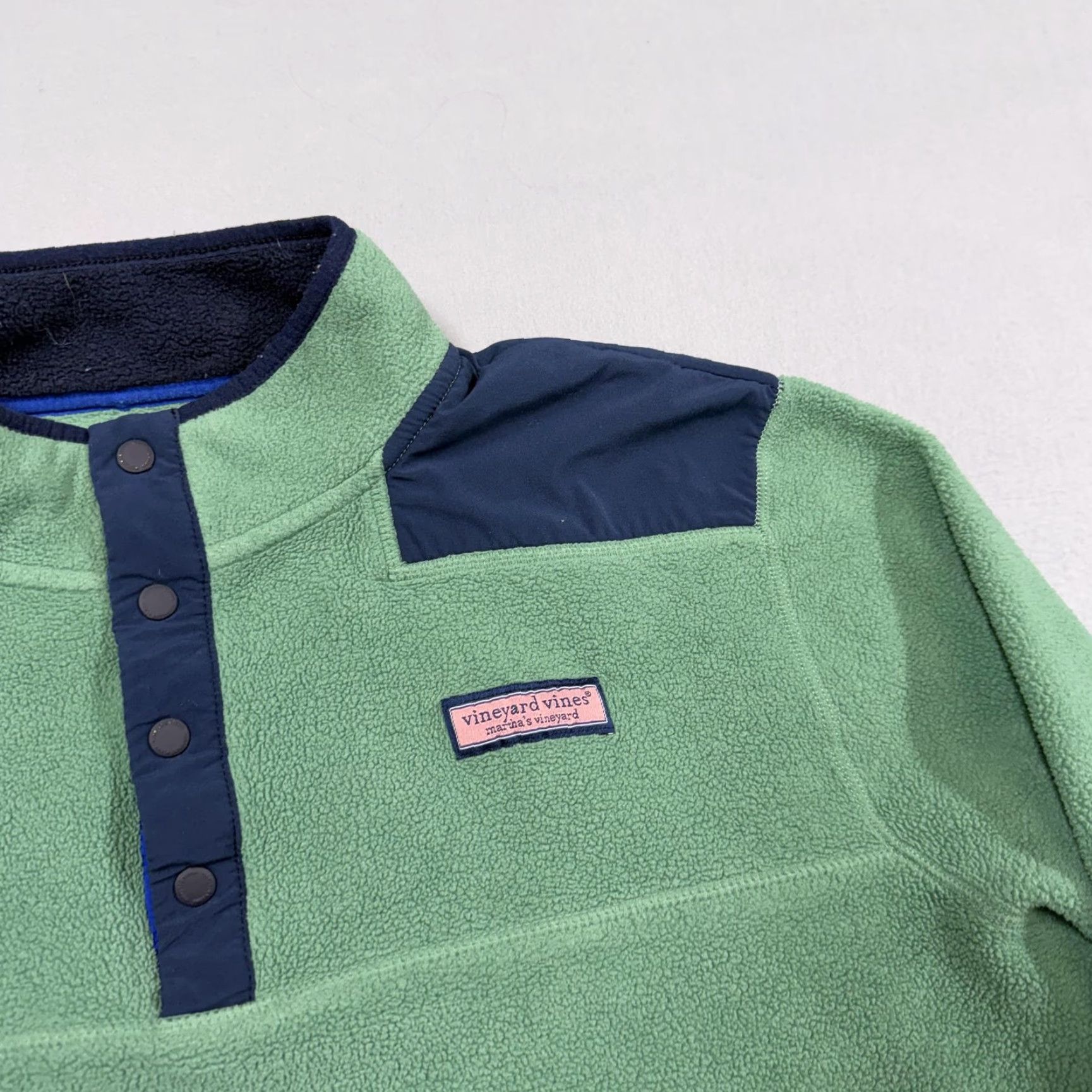 Vineyard Vines Vineyard Vines Sweater Womens XL Green Fleece Mock Neck Pullover Shirt Snap Button Logo Vintage No Size XL / US 12-14 / IT 48-50 - 3 Thumbnail