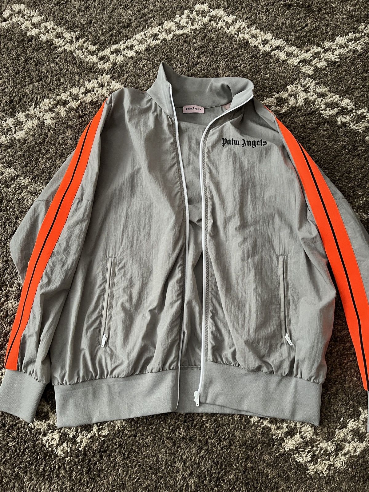 Palm Angels Palm Angels Grey and Orange Track Jacket Size US L / EU 52-54 / 3 - 1 Thumbnail