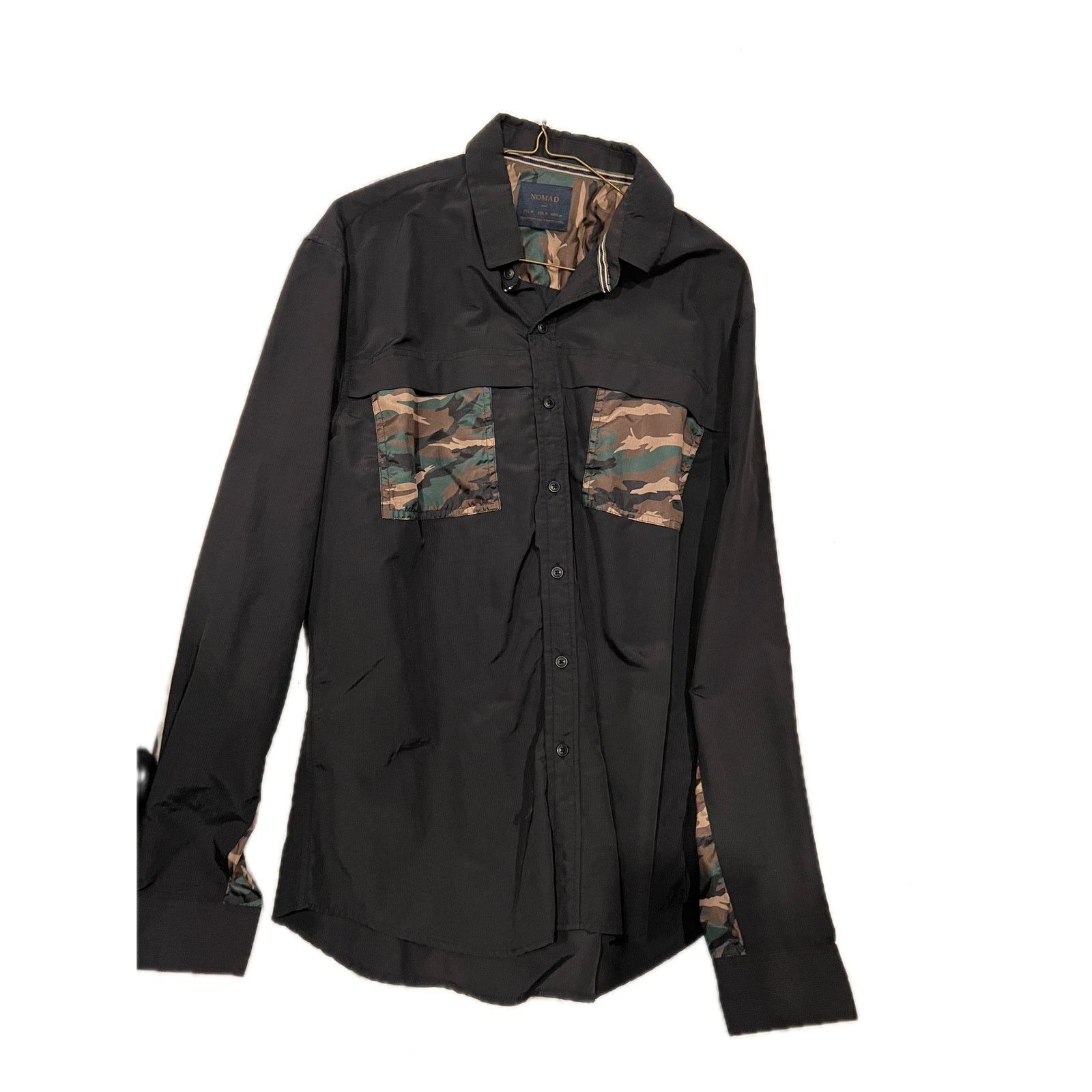 Nomad Nomad Black Green Camo Long Sleeve Button Down Shirt Med Size US M / EU 48-50 / 2 - 1 Thumbnail