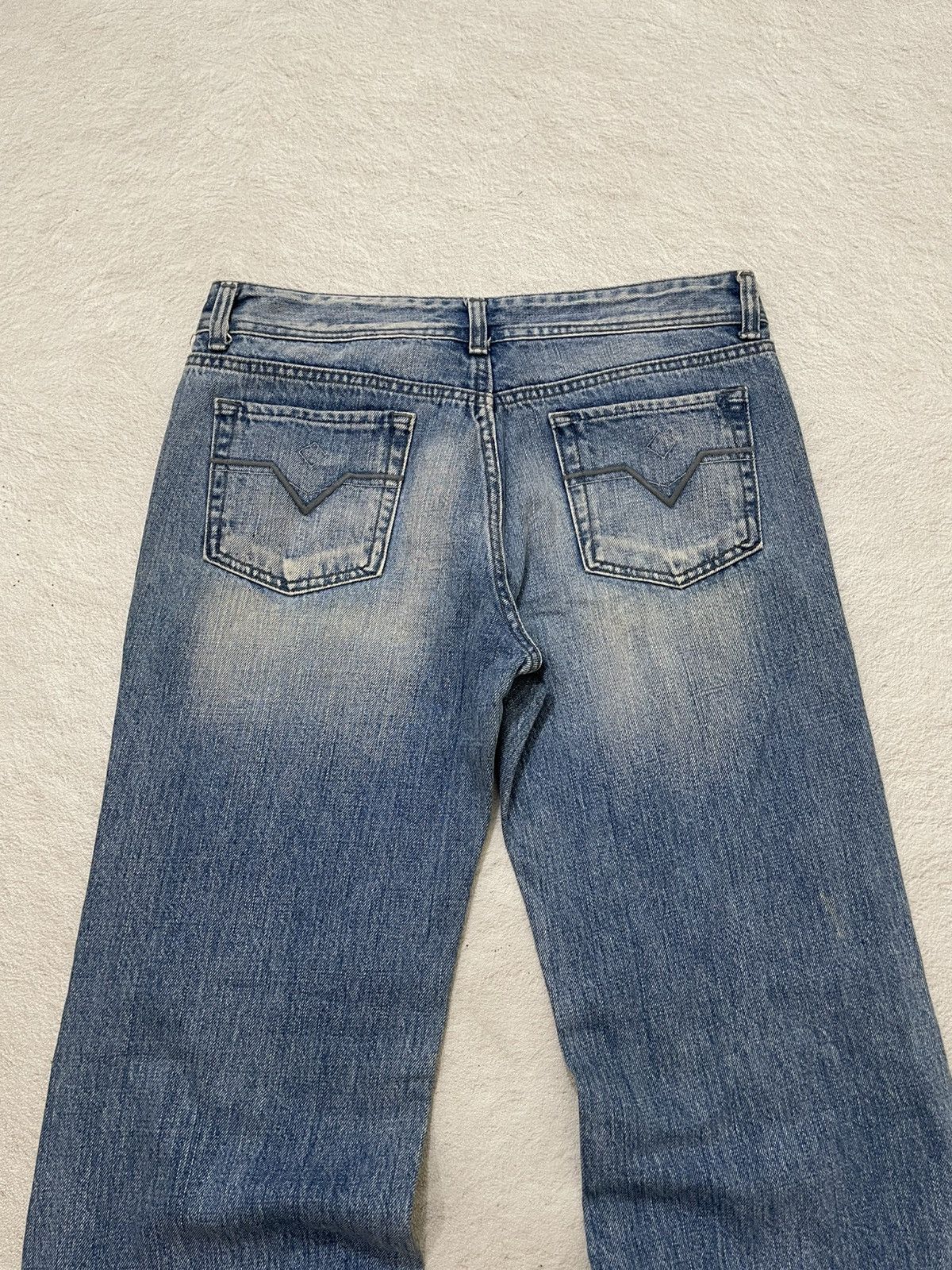 Kapital 2000s Diesel Flare Denim Washed Ripped Jeans Y2K ifsix LGB Size US 31 - 7 Thumbnail