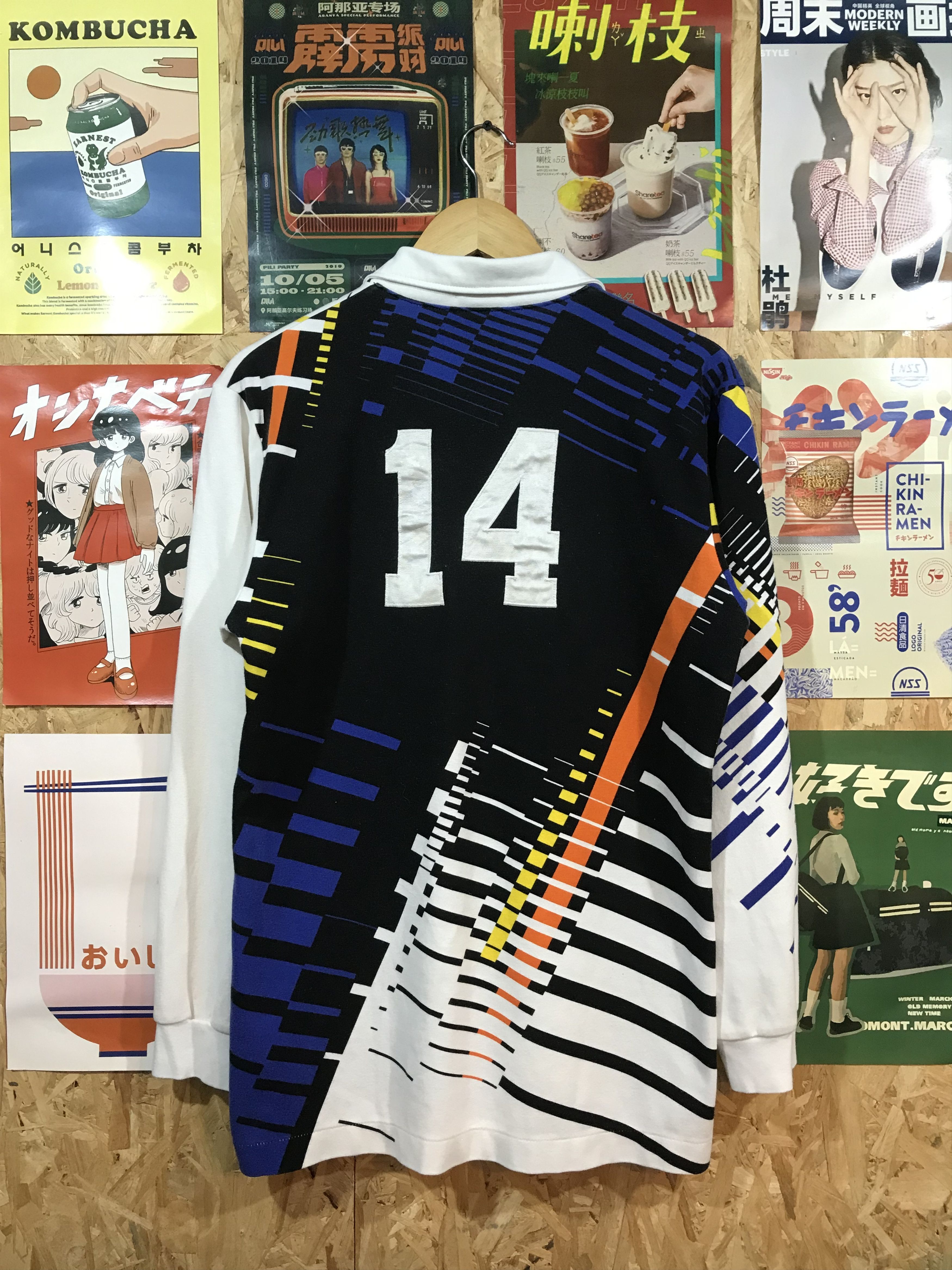 Asics Vintage Asics Japan Hesaka 14 Long Sleeve Football Shirt Size US S / EU 44-46 / 1 - 8 Thumbnail