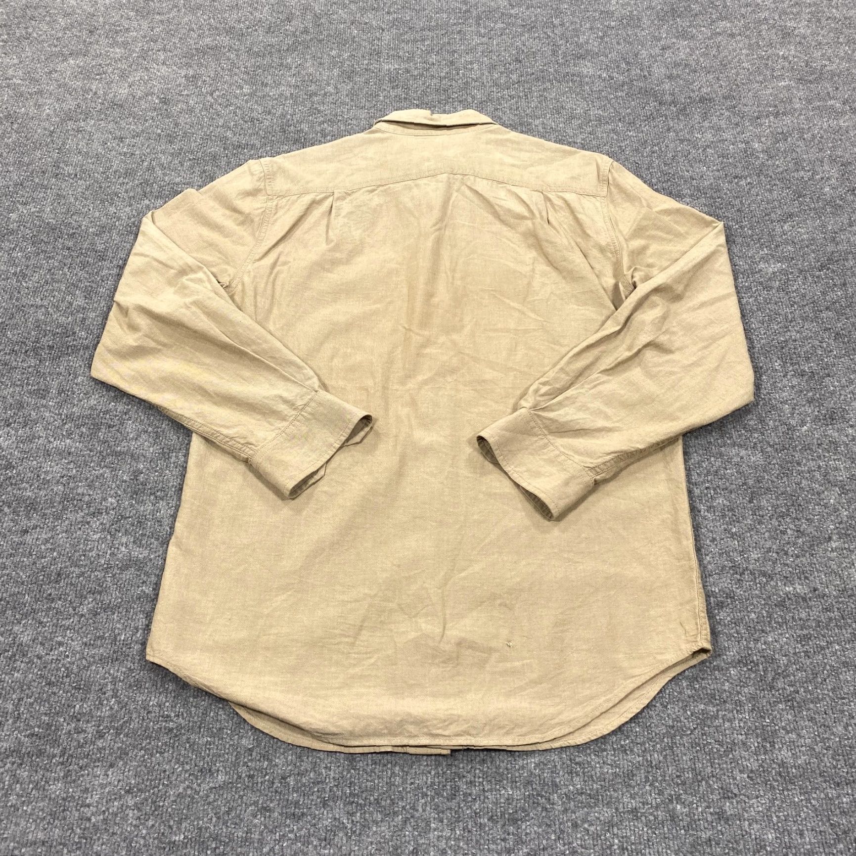 Carhartt Carhartt Shirt Mens S Beige Twill Long Sleeve Button Up Pockets Workwear Size US S / EU 44-46 / 1 - 5 Thumbnail