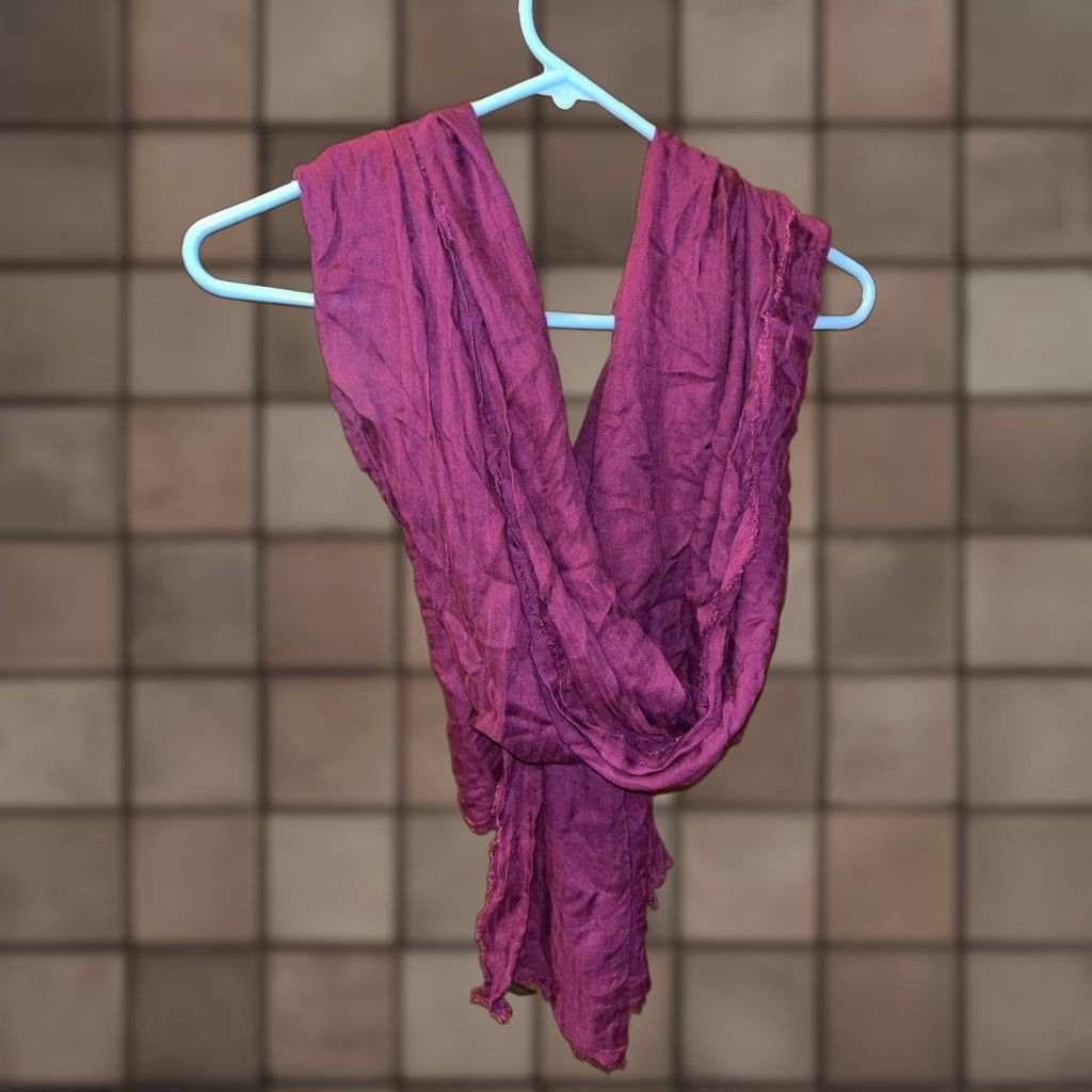 Faliero Sarti VINTAGE Faliero Sarti Women Scarf Shawl 77x28 Inches Purple Micro Modal Cashmere Bohemian Festival Hip Hop Italy Size ONE SIZE - 1 Thumbnail